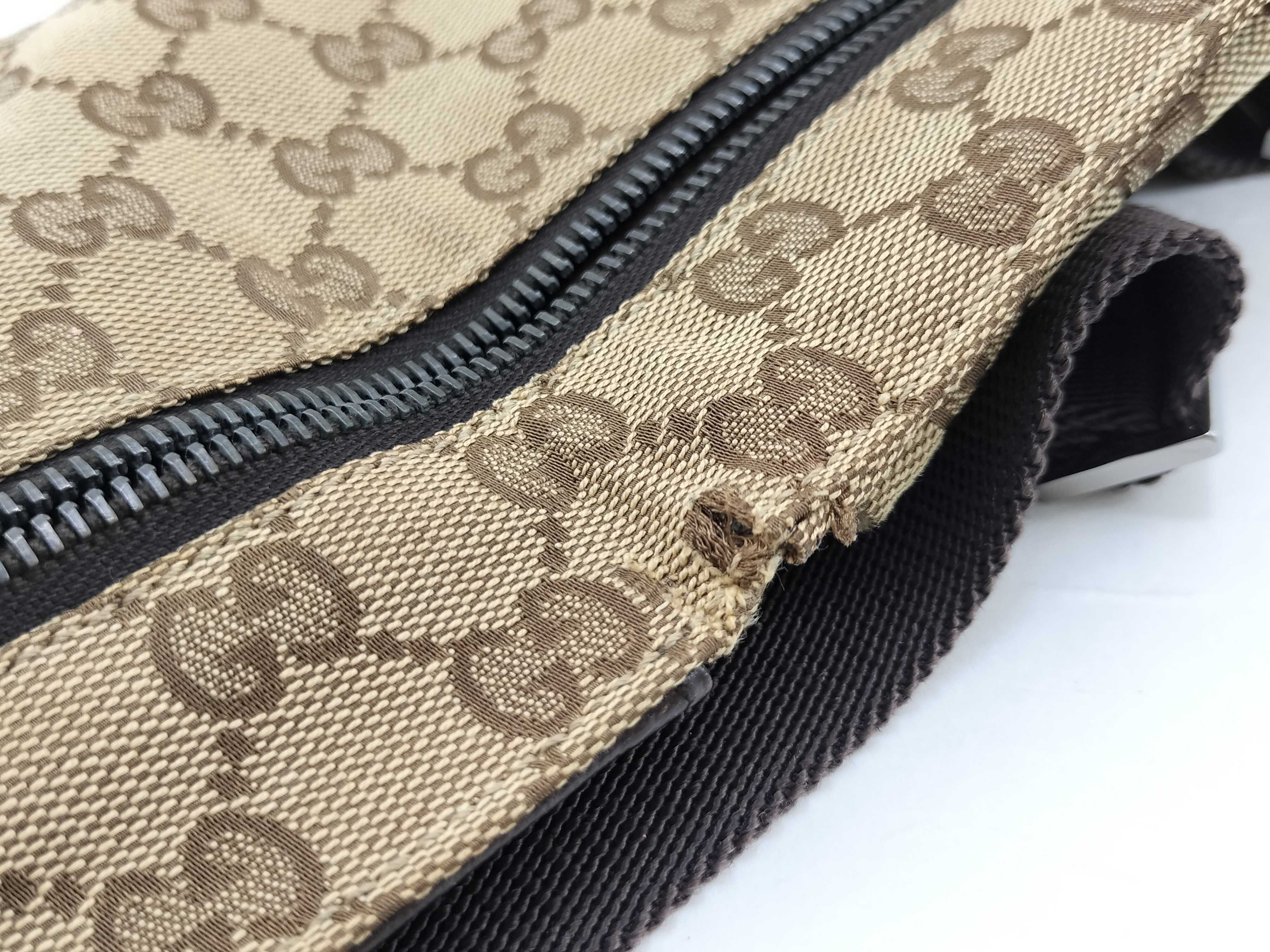 GG Canvas Waist Bag, Brown, 28566 — view 10