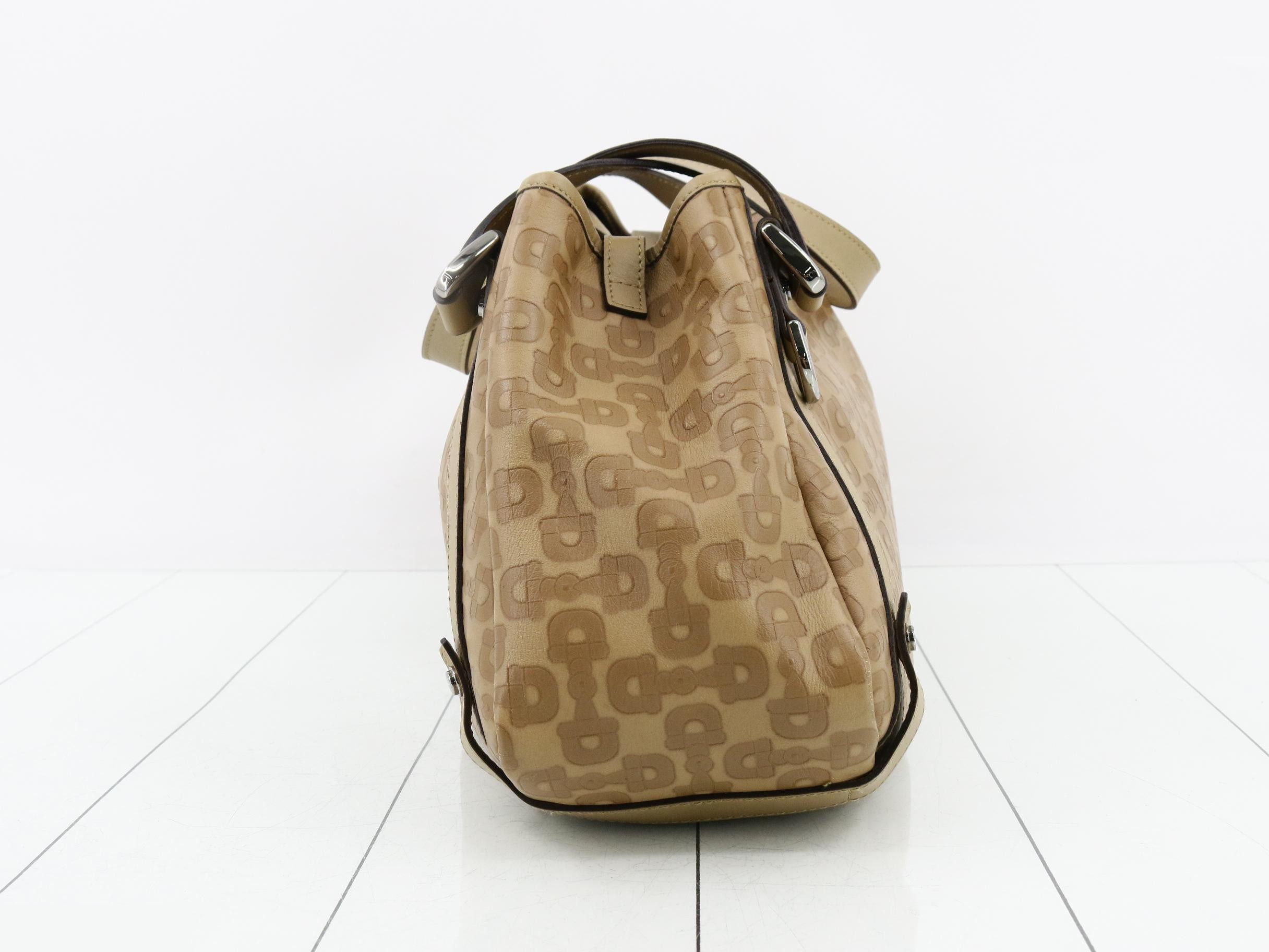 Abbey Embossed Leather Horsebit Shoulder Bag — view 4