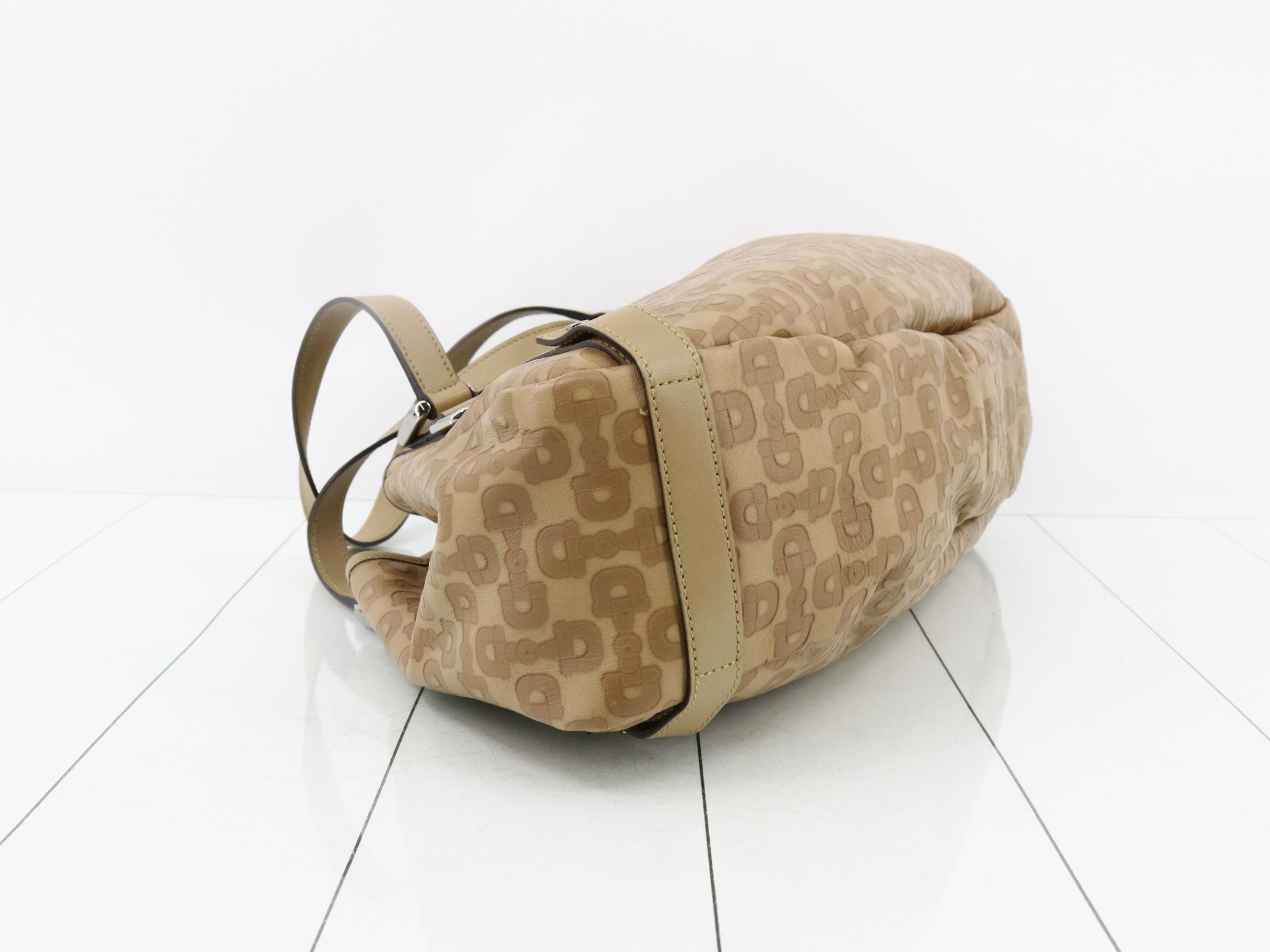 Abbey Embossed Leather Horsebit Shoulder Bag — view 5