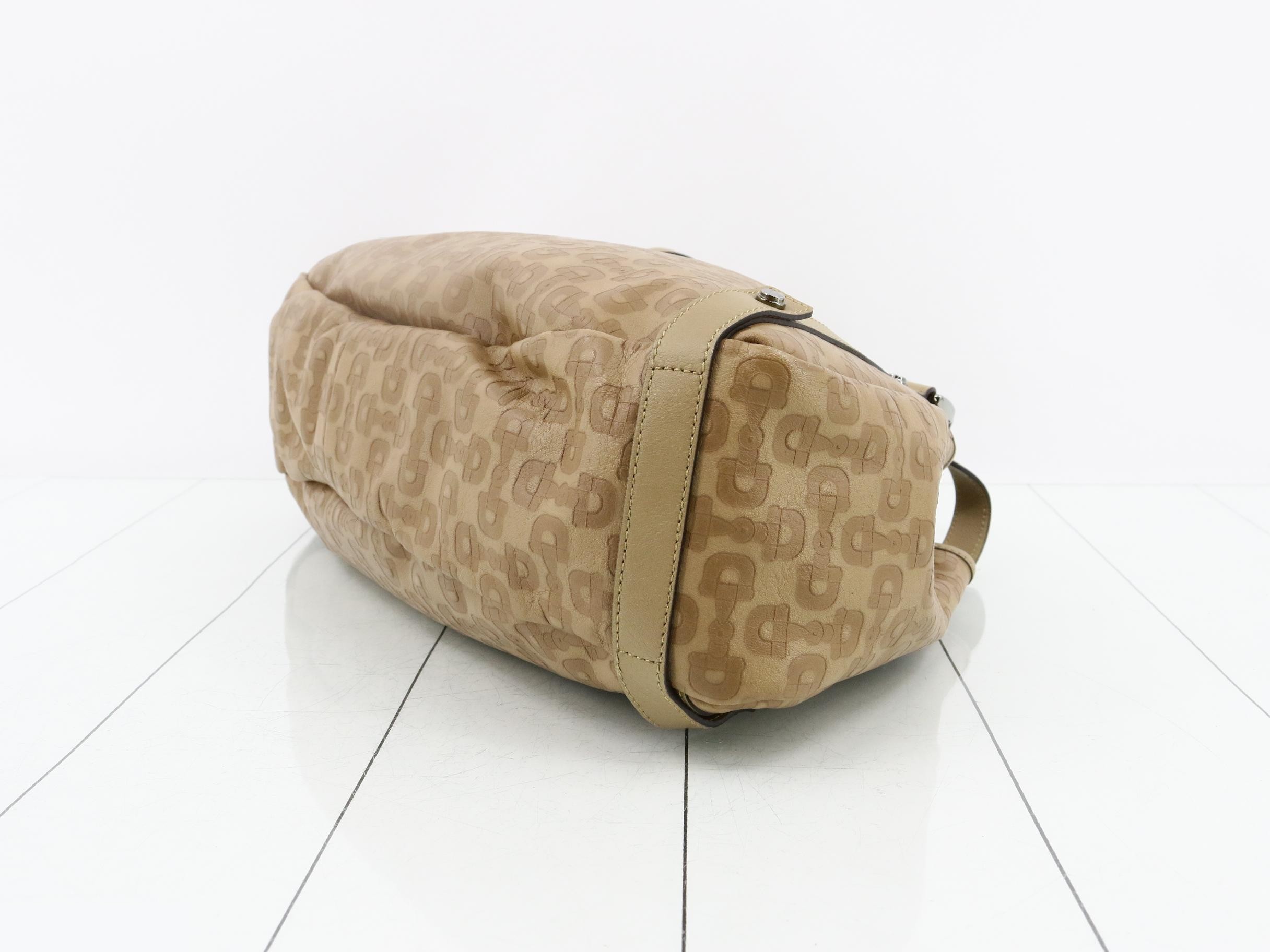 Abbey Embossed Leather Horsebit Shoulder Bag — view 6