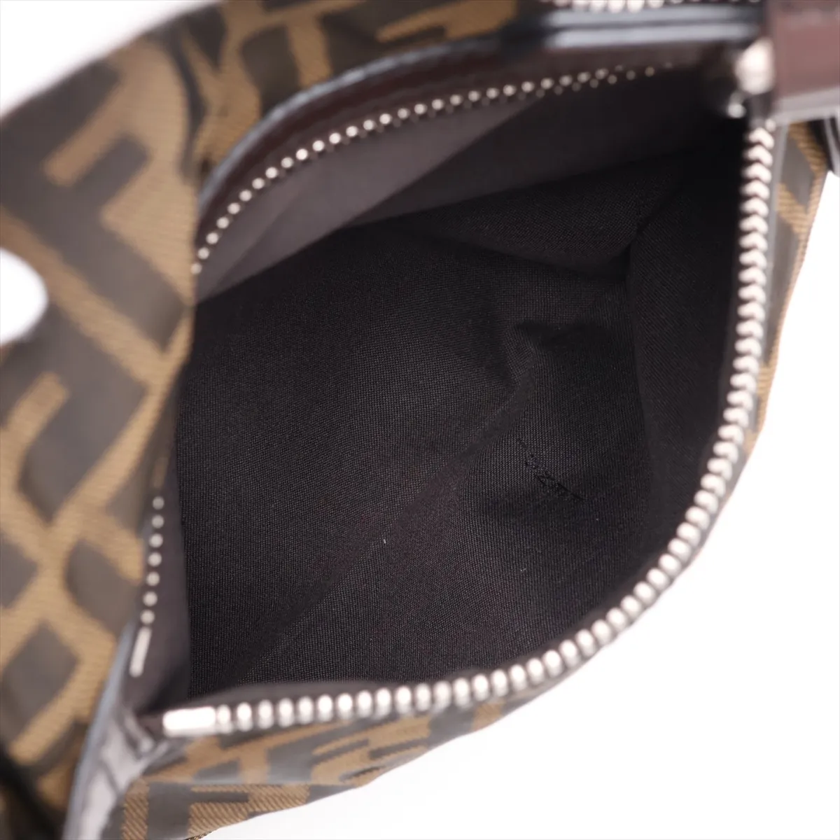 Zucca Canvas x Leather Shoulder Bag, Brown, 7VA255 — view 8