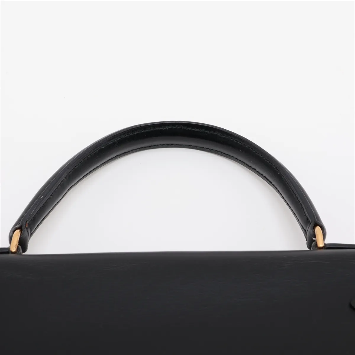 [Individually packaged] Hermes Kelly 28 Letournée Box Calf Black Gold Hardware F: 1976 Cadena lock is difficult to open — view 6