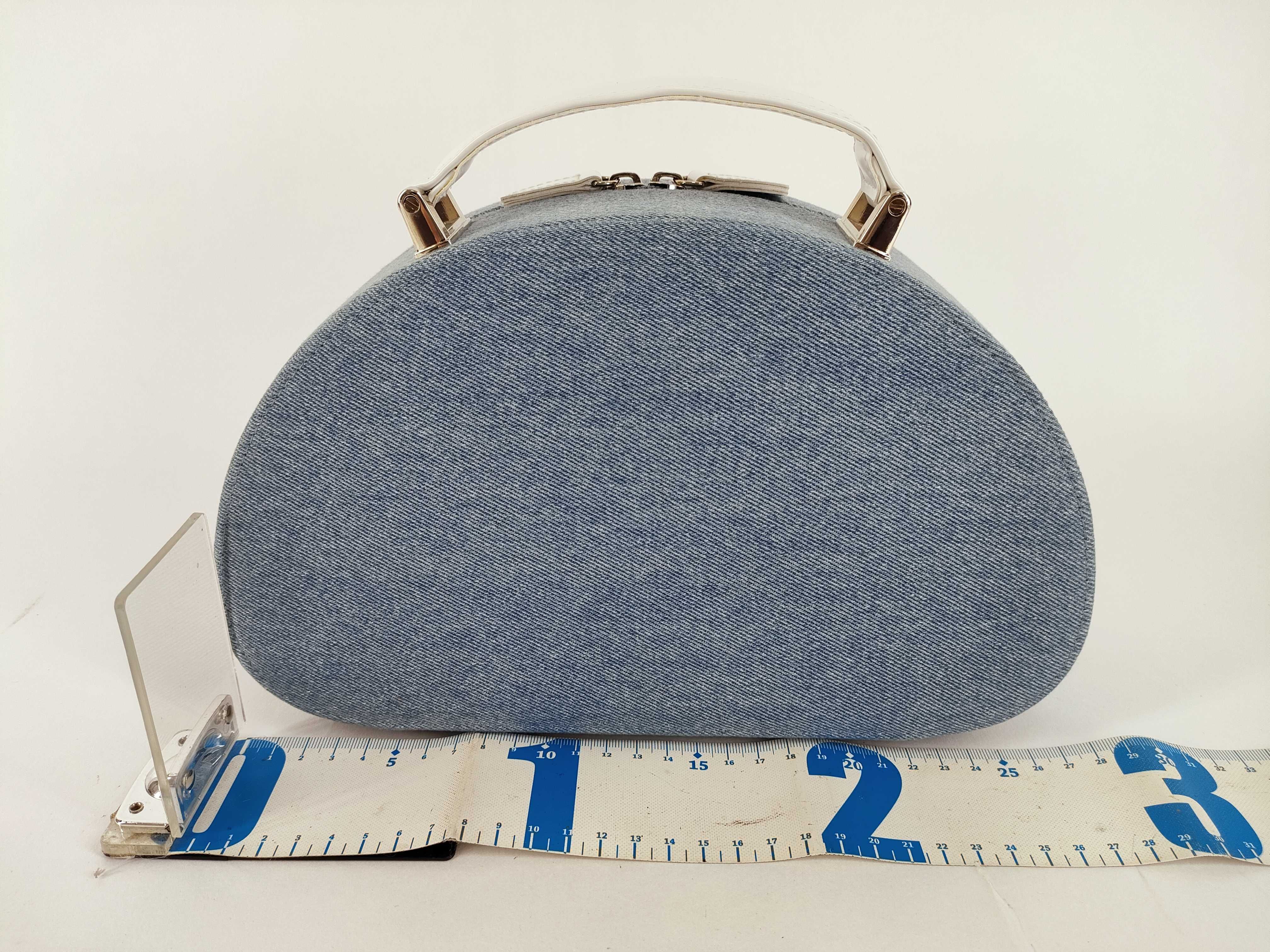 denim cosmetic box vanity bag — view 2