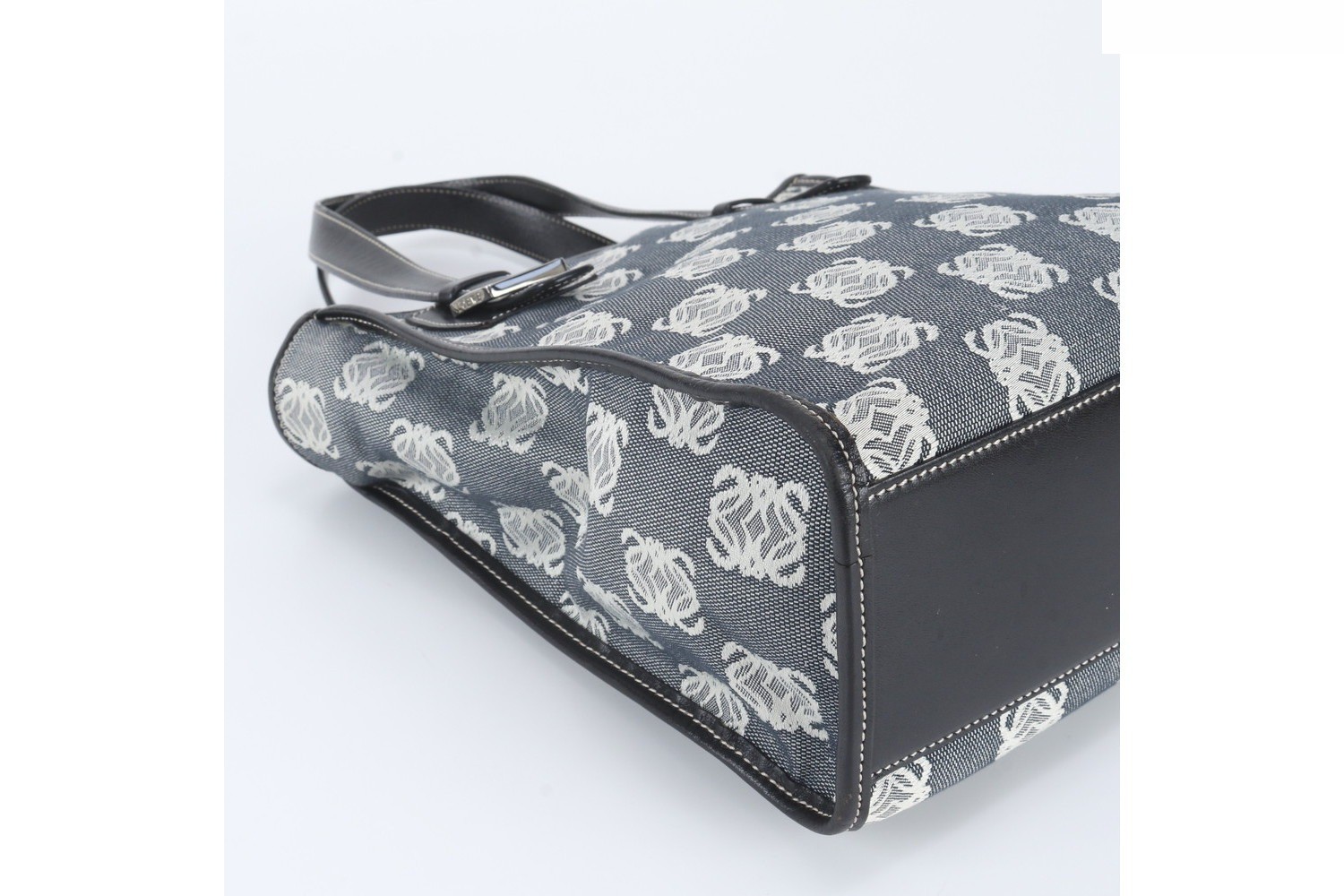 Anagram Repeat Canvas Leather Tote Bag — view 6