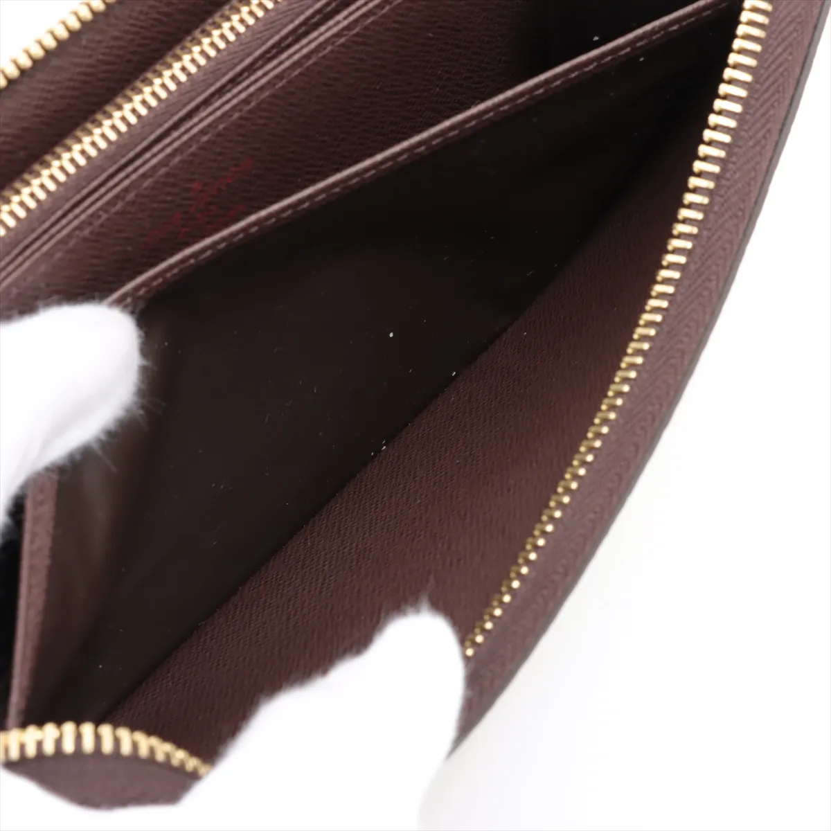 Damier Zippy Wallet N41661 Brown Round Zip Wallet RFID Reaction — view 9