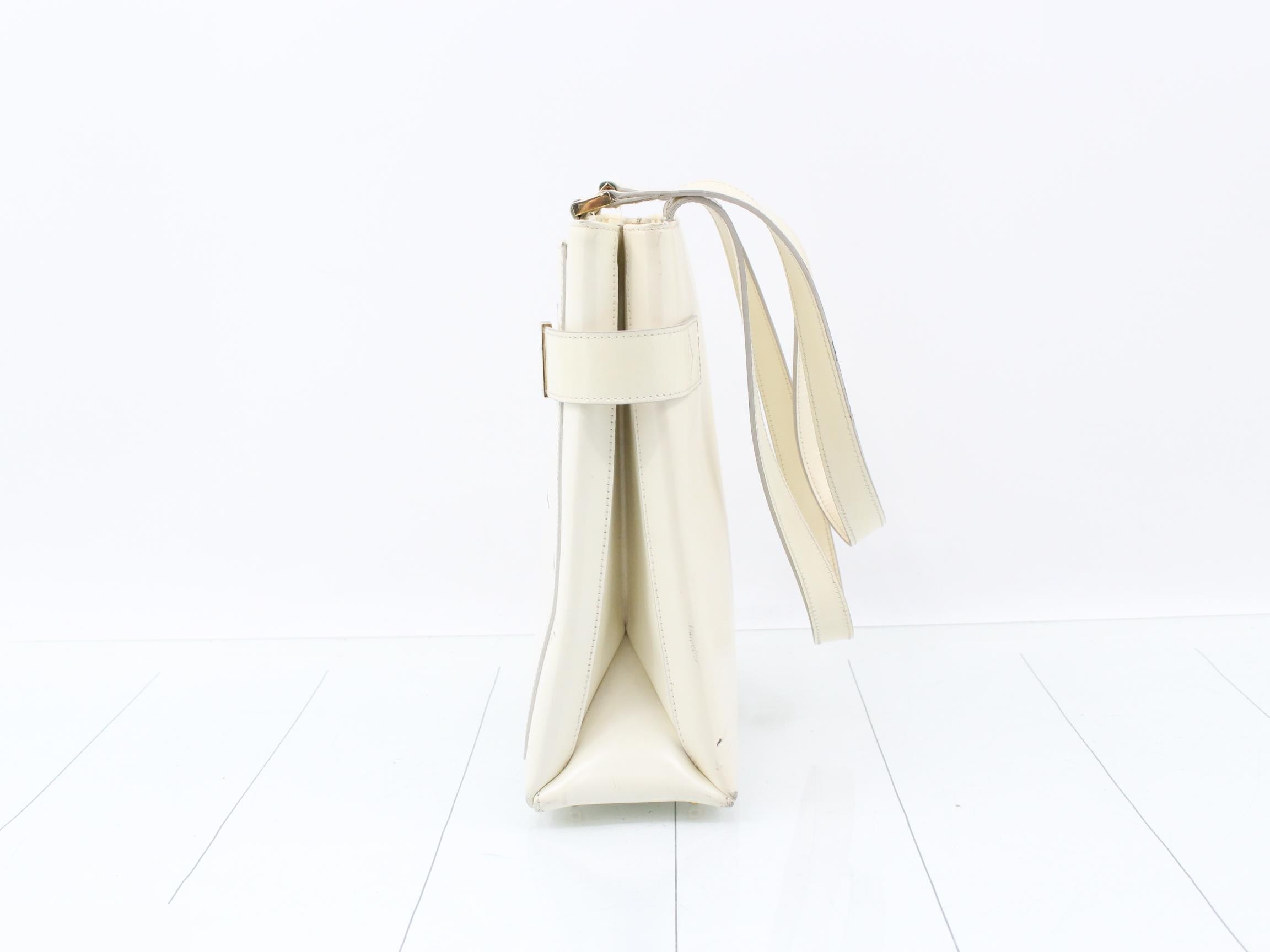 Old Gucci Leather Tote Bag White — view 3