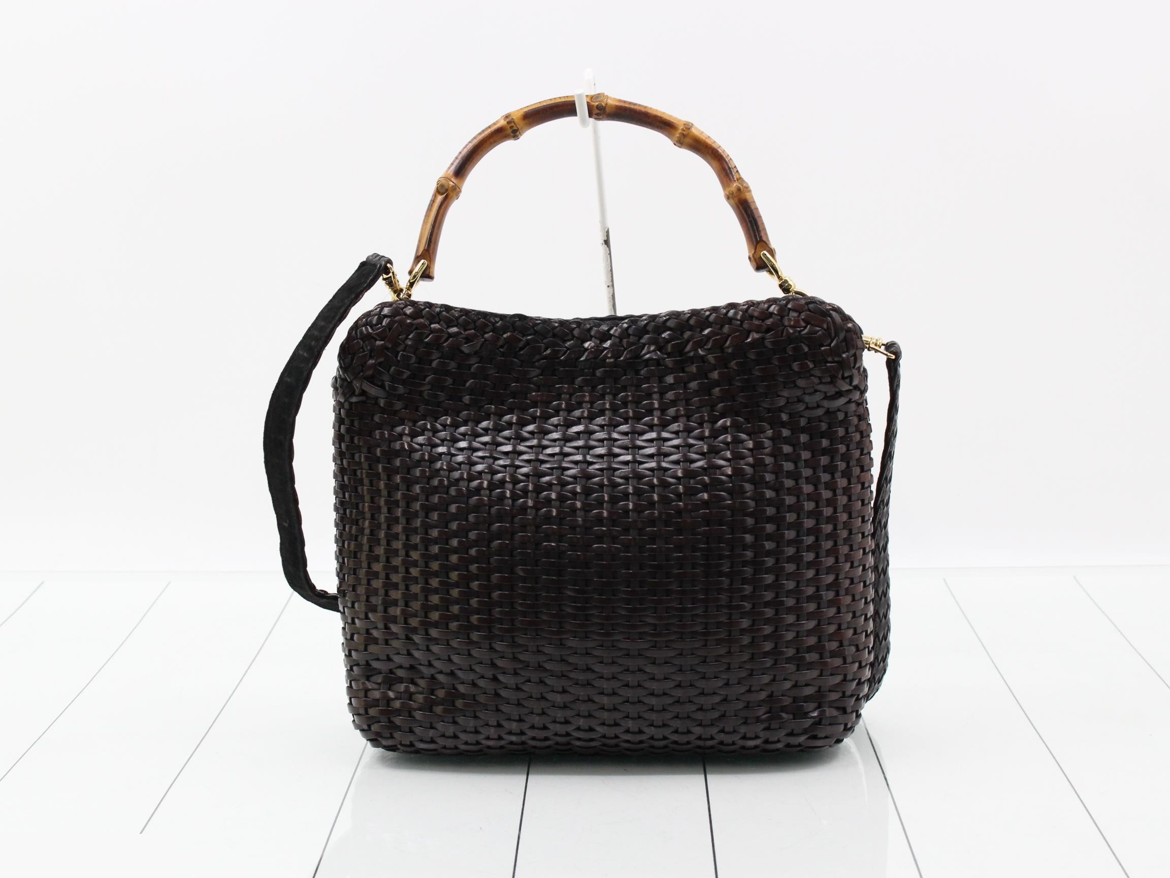 woven bamboo 2-way bag — view 2