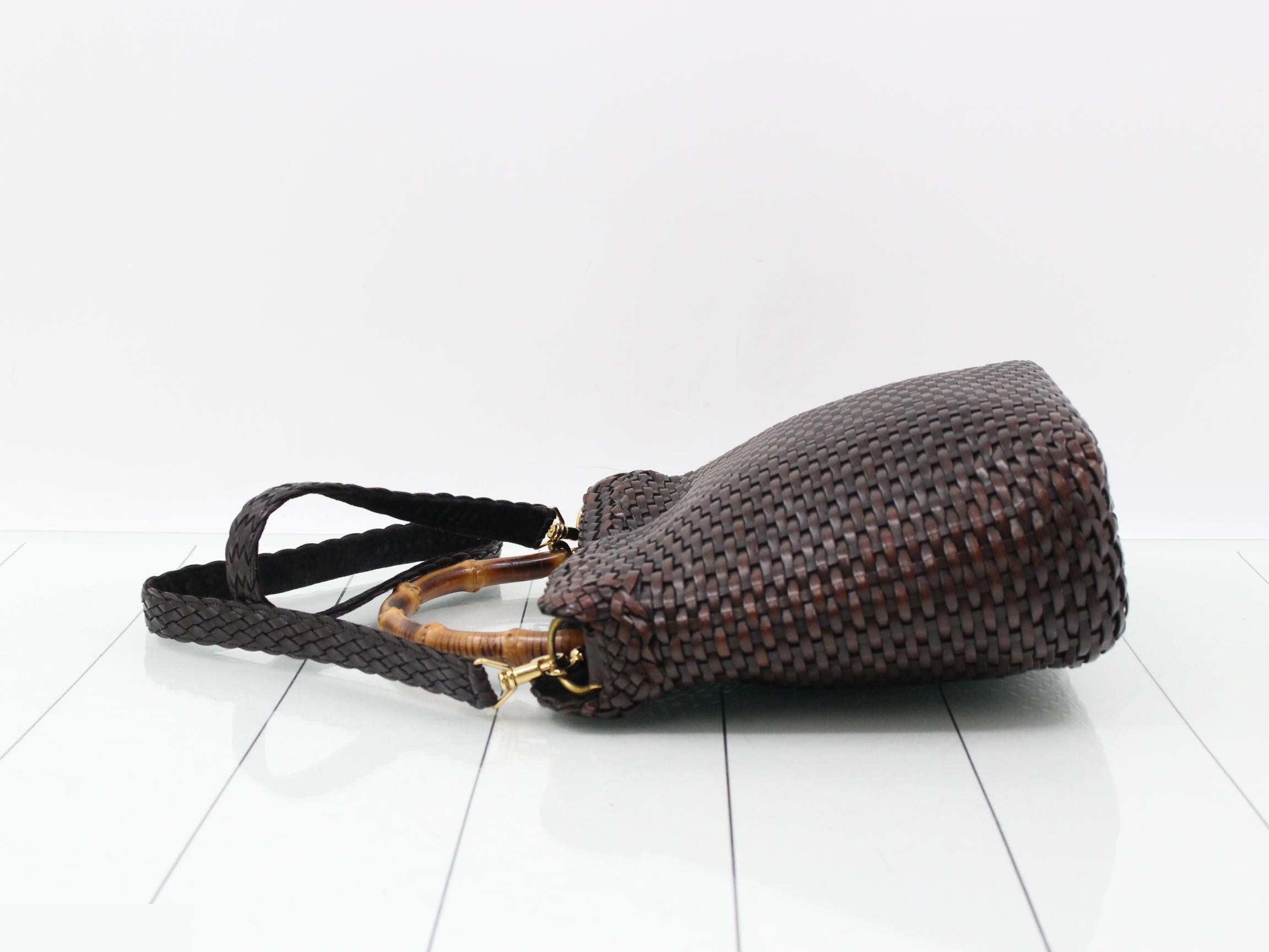 woven bamboo 2-way bag — view 4