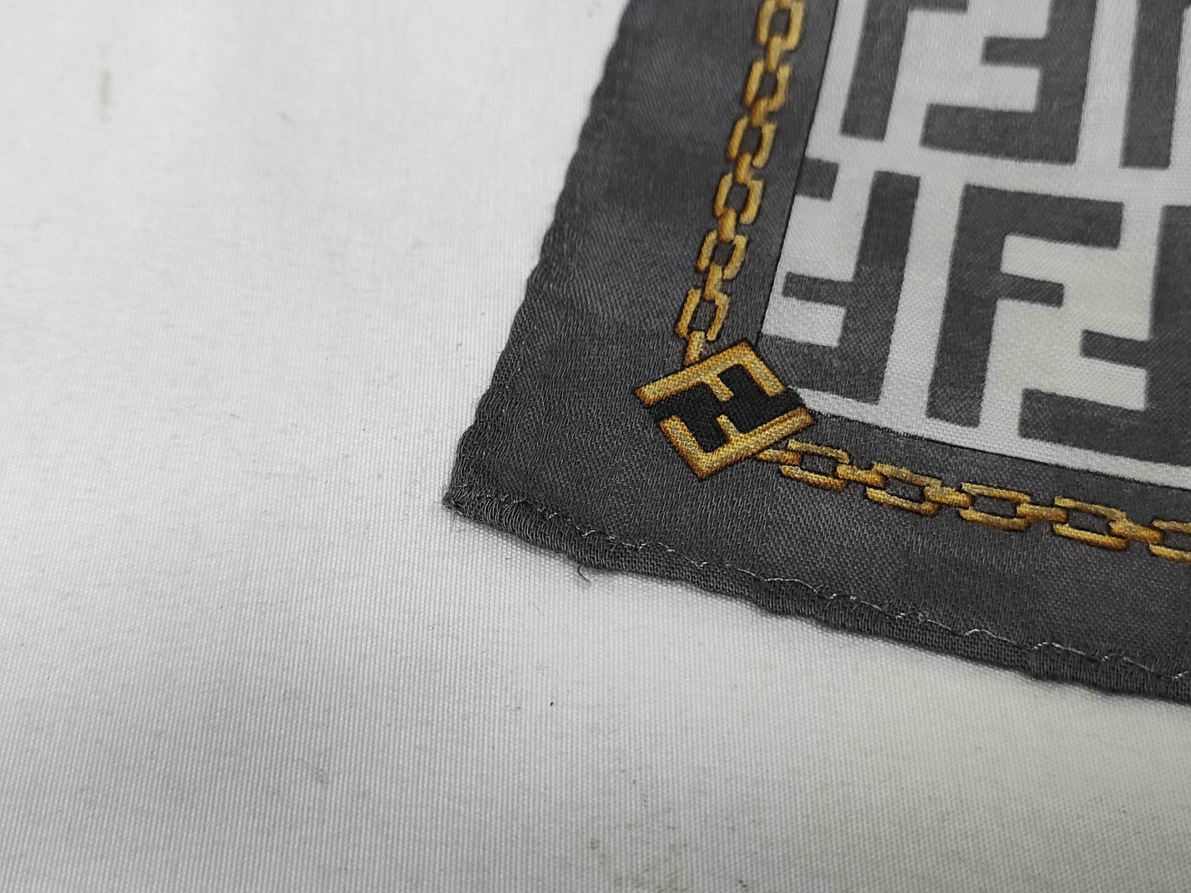handkerchief scarf FF Zucca all-over print pocket watch gray other accessories — view 5