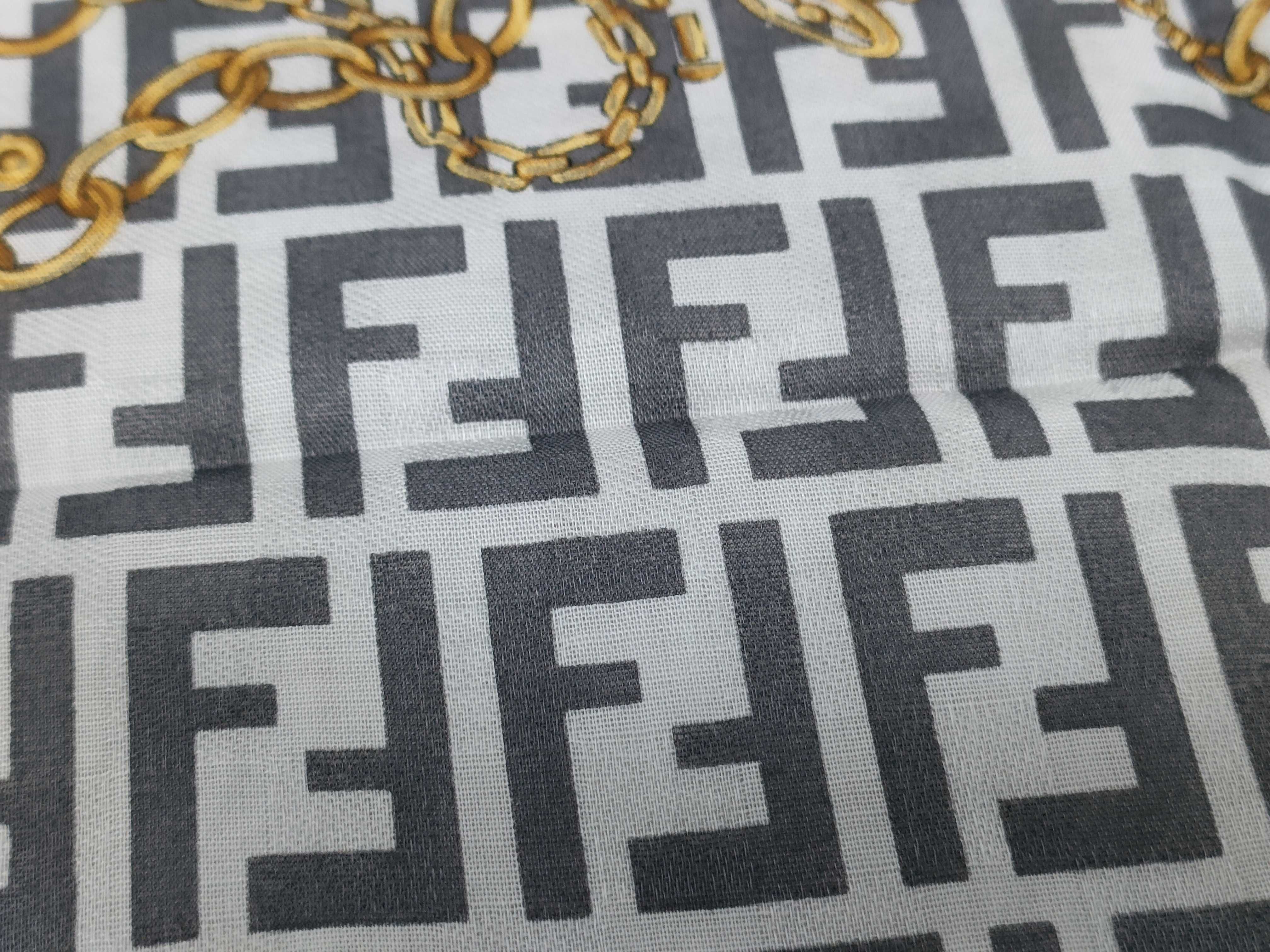 handkerchief scarf FF Zucca all-over print pocket watch gray other accessories — view 6