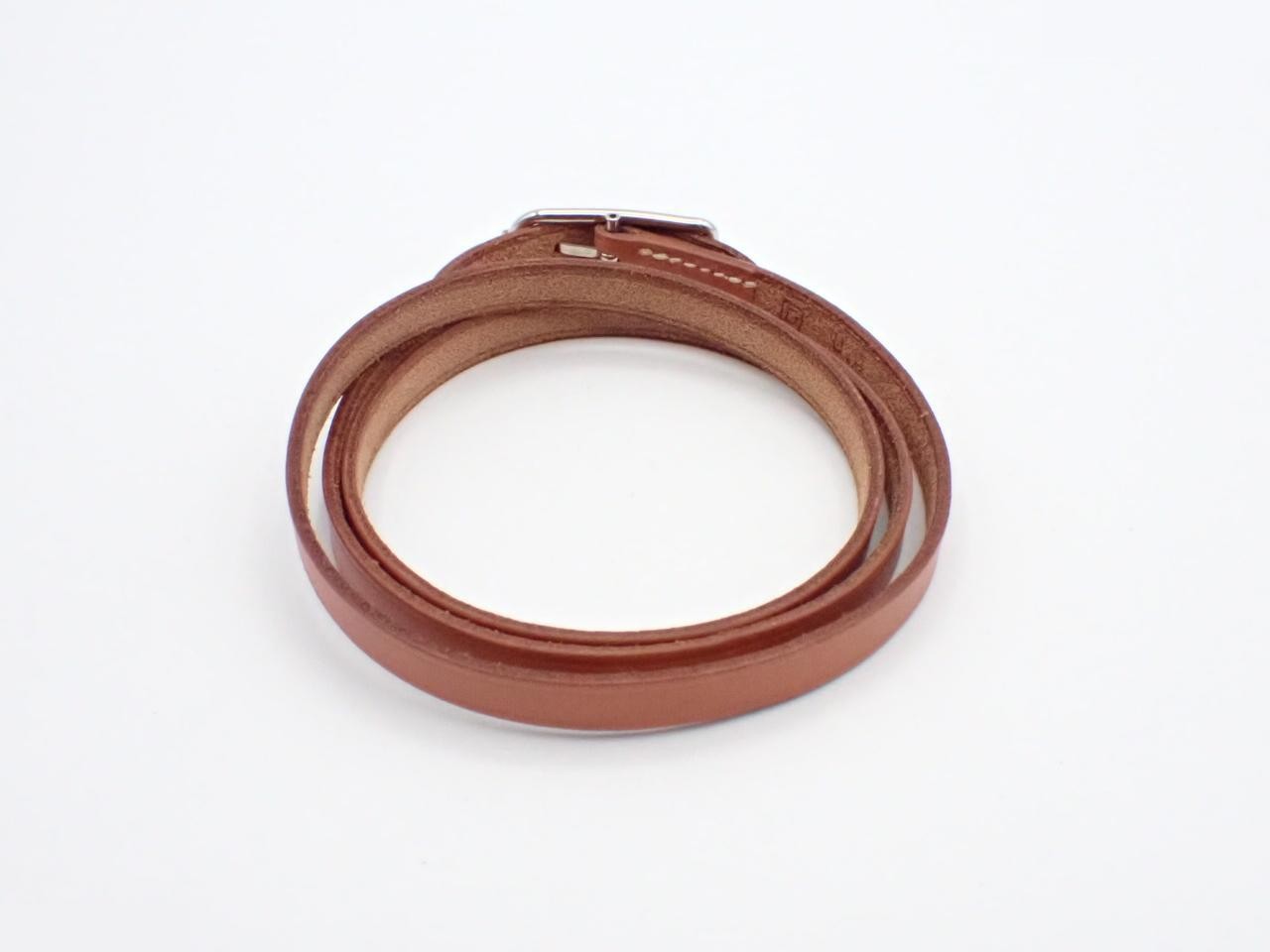 Leather bracelet, "Api" brand, choker style, wrist circumference approximately 21cm — view 2