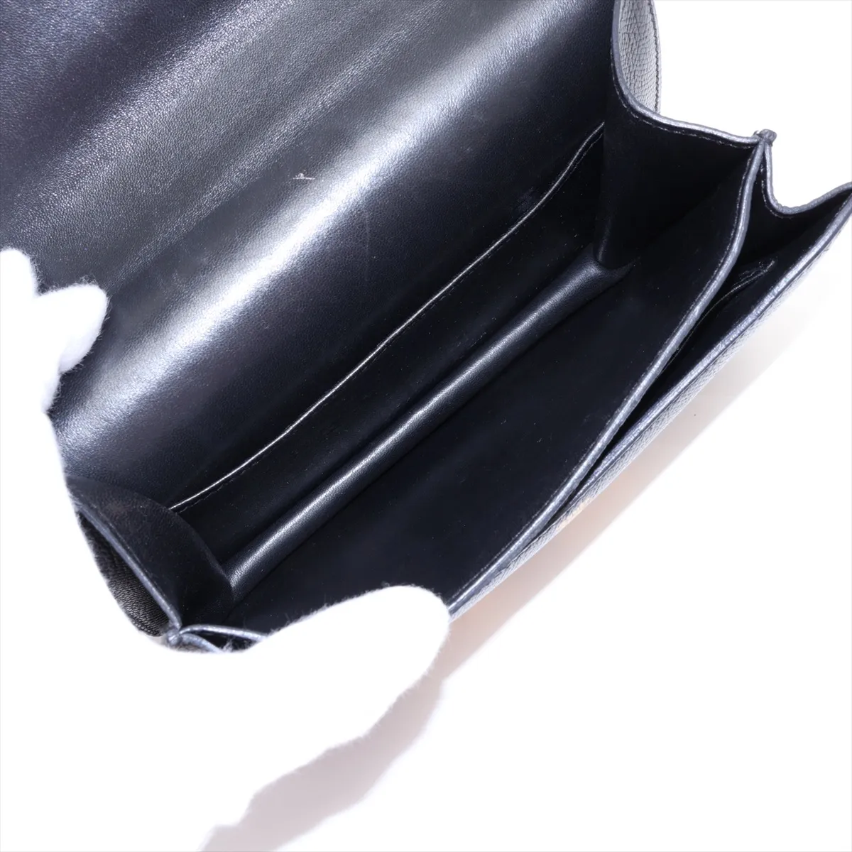 [Individually packaged] Hermes Constance 3 Mini 18, Veau Epsom leather, black, gold hardware, faint engraving. — view 6