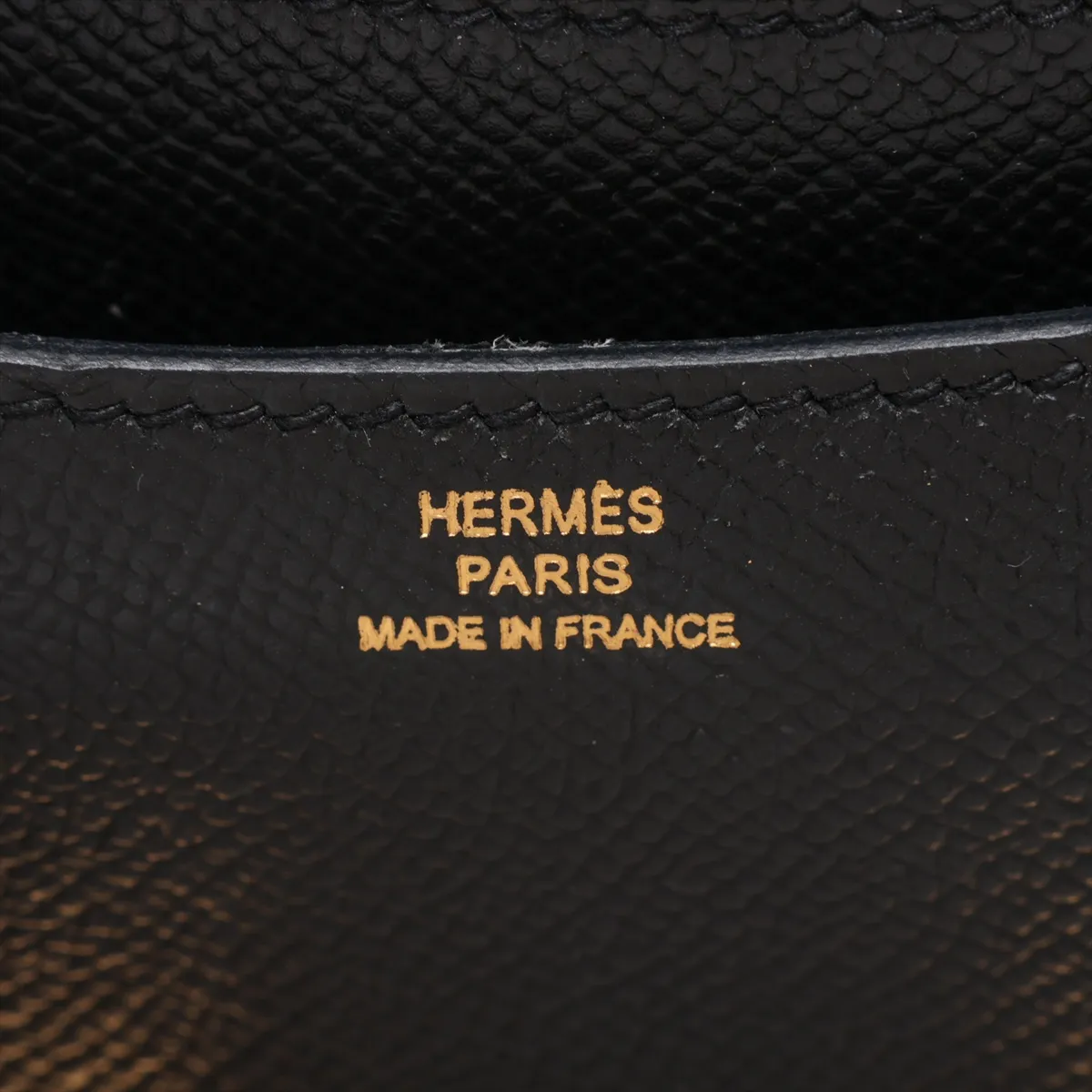 [Individually packaged] Hermes Constance 3 Mini 18, Veau Epsom leather, black, gold hardware, faint engraving. — view 10