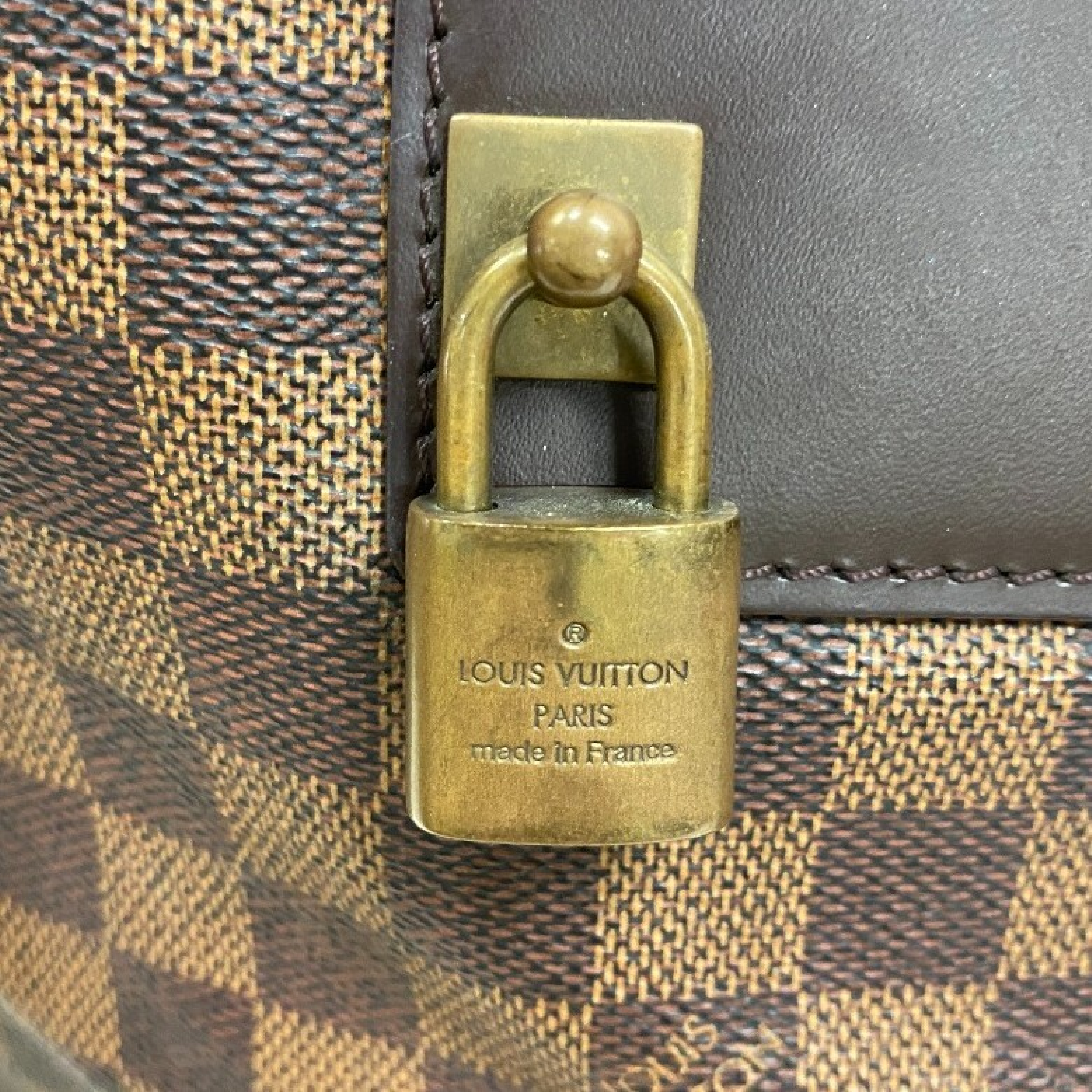 【Louis Vuitton】 N41163 Neo Greenwich Damier Pattern Handbag Leather Unisex Tote Bag — view 9