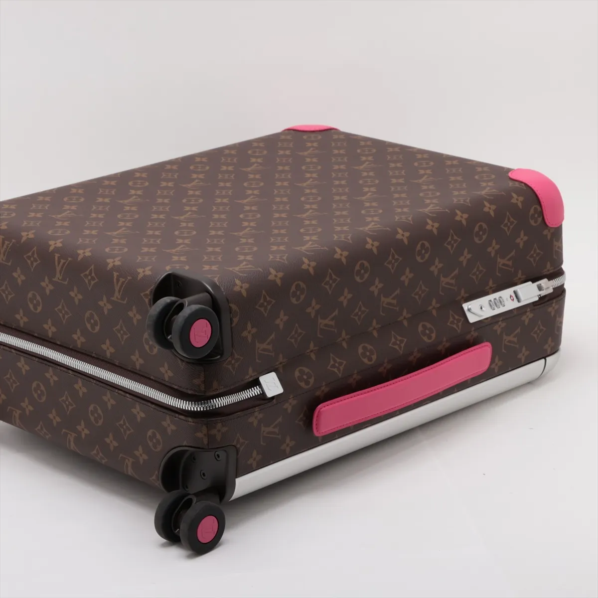 [Individually packaged] Louis Vuitton Monogram Macassar Horizon 55 M12612 Brown x Pink, PIN code 505, RFID responsive. — view 3