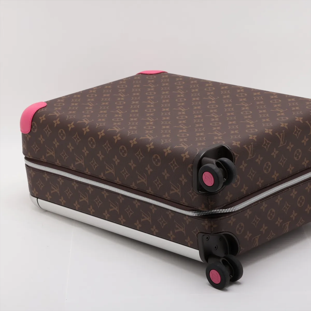 [Individually packaged] Louis Vuitton Monogram Macassar Horizon 55 M12612 Brown x Pink, PIN code 505, RFID responsive. — view 4