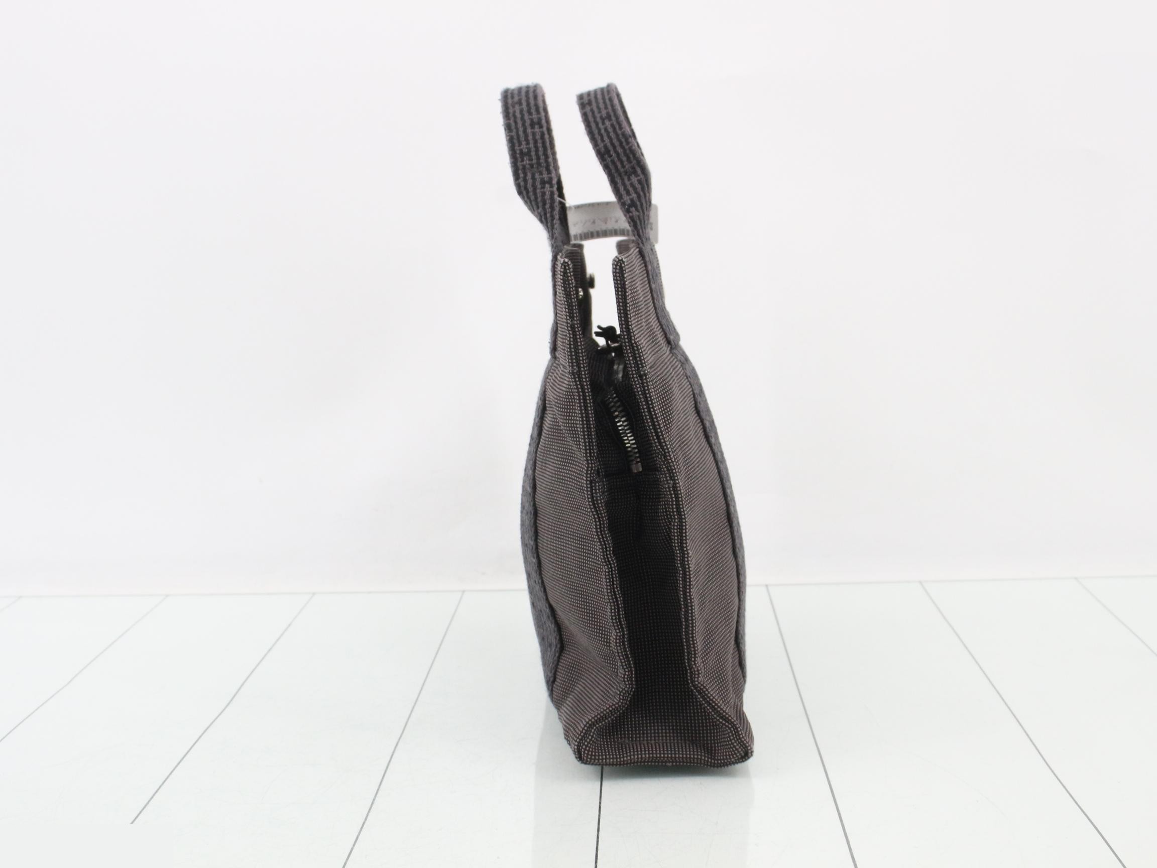 Aleline PM Handbag, Gray Canvas, Silver Hardware — view 3