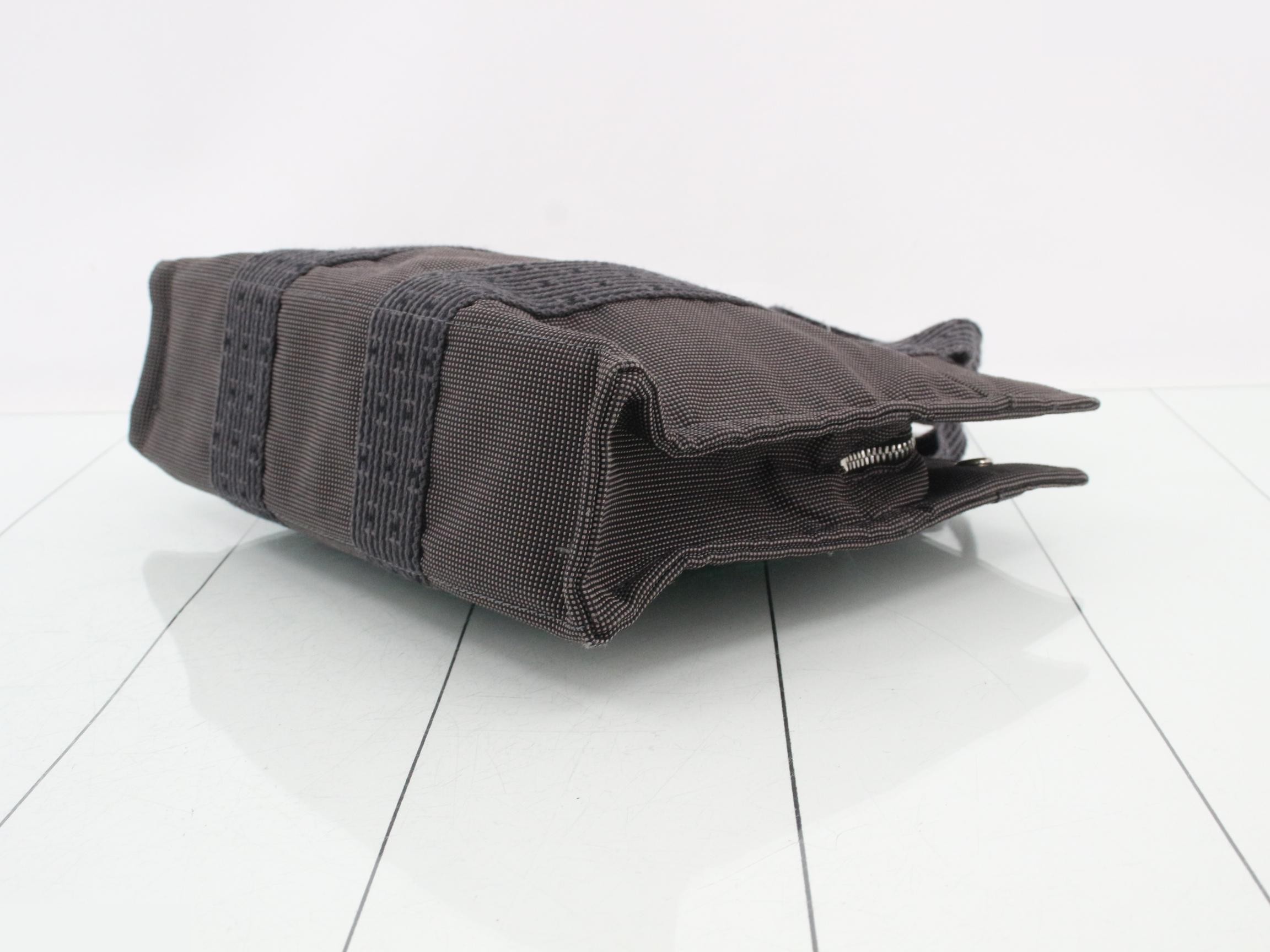 Aleline PM Handbag, Gray Canvas, Silver Hardware — view 6