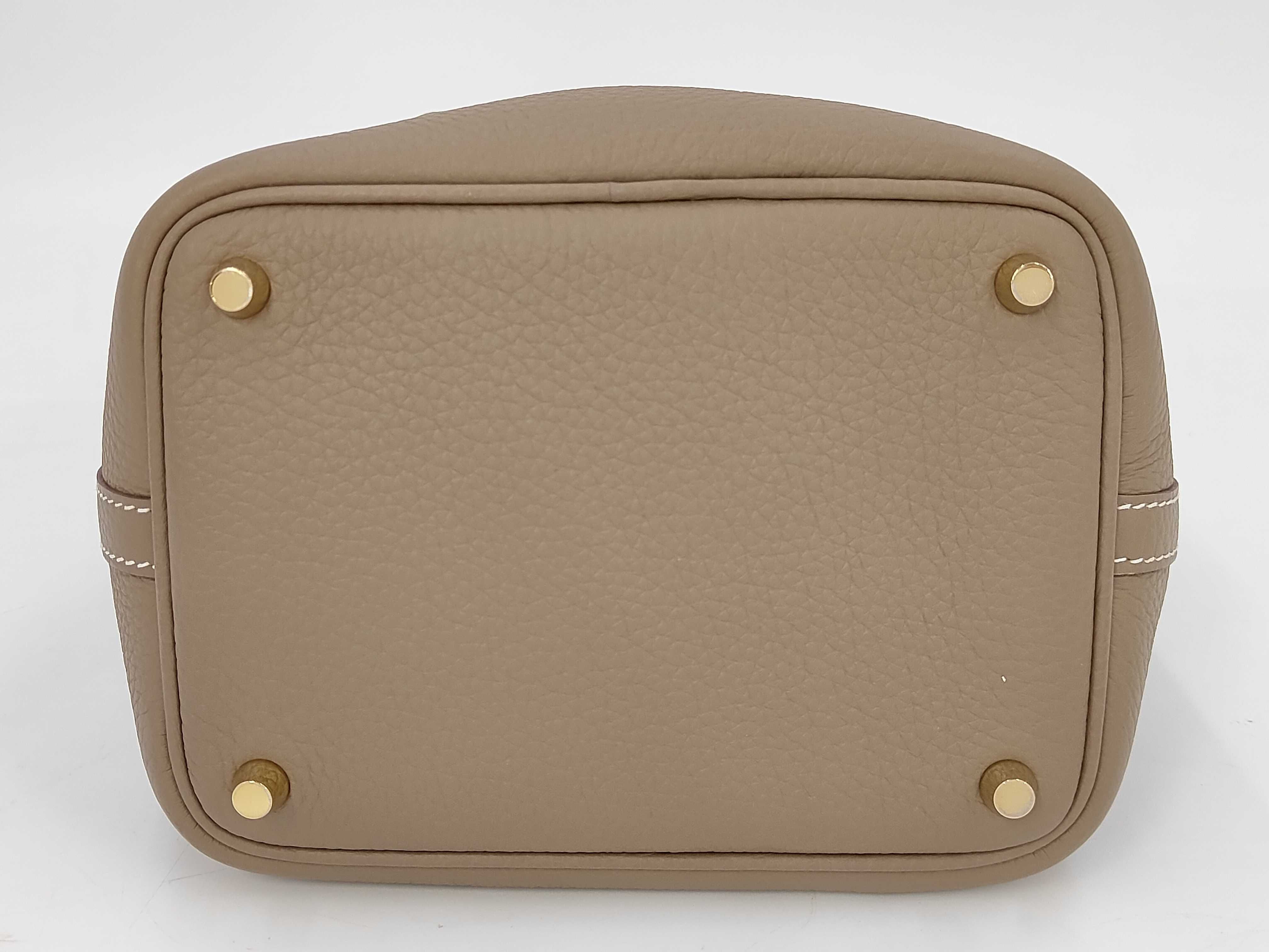 Picotin Lock PM Etoupe Gold Hardware B Stamp Handbag — view 3