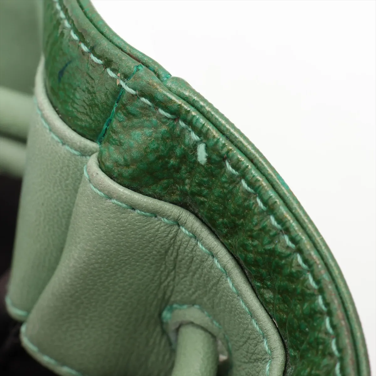 leather handbag green — view 12