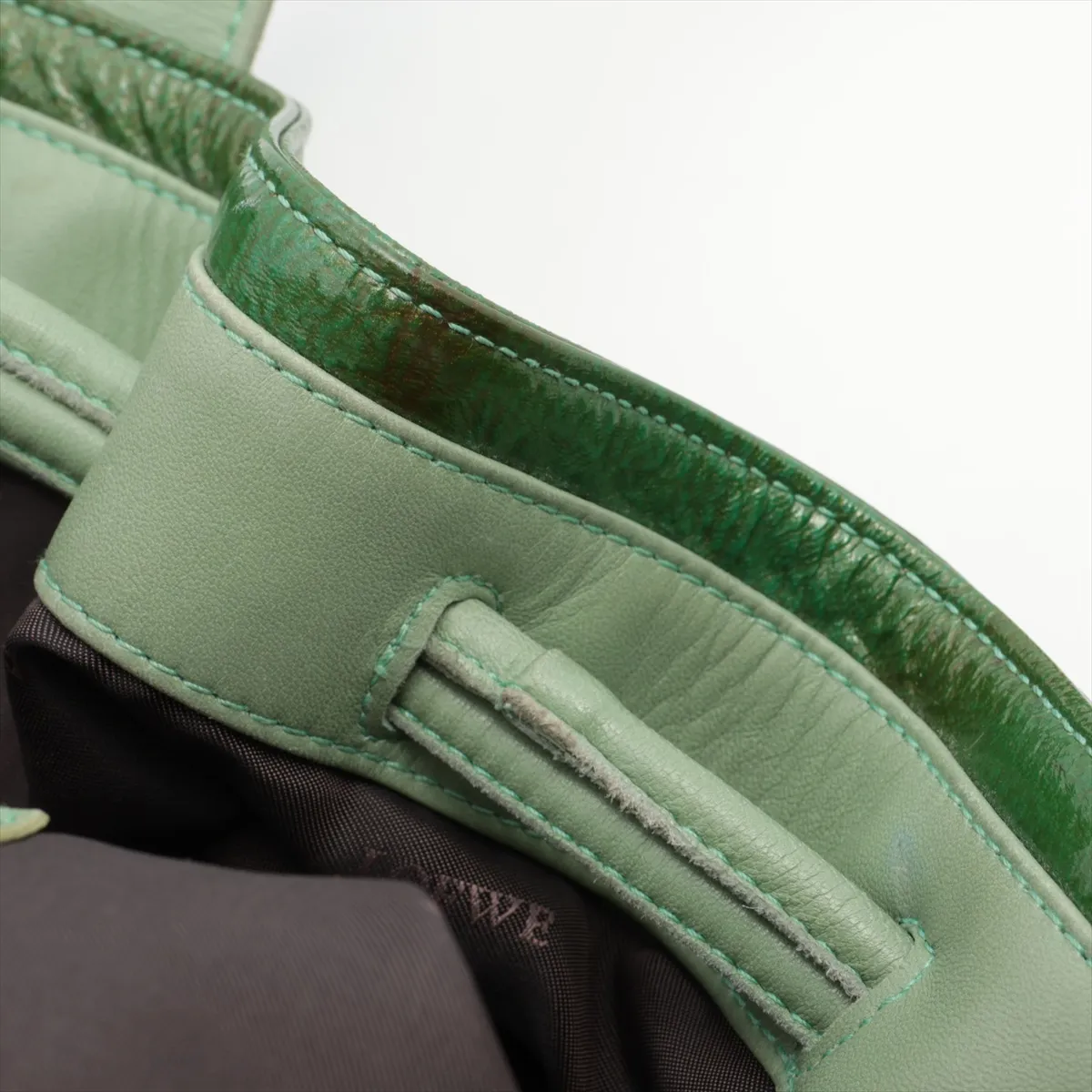 leather handbag green — view 13