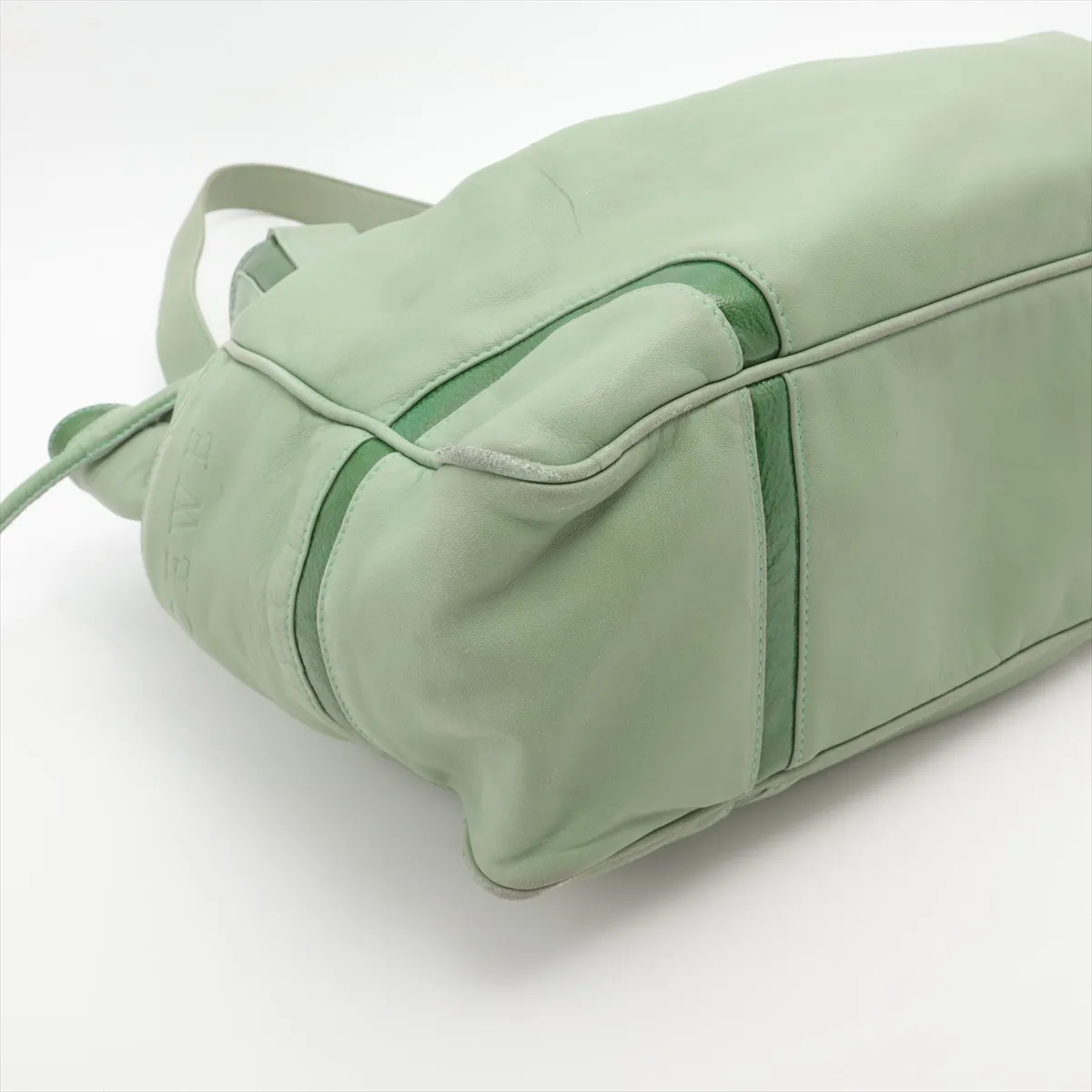 leather handbag green — view 4