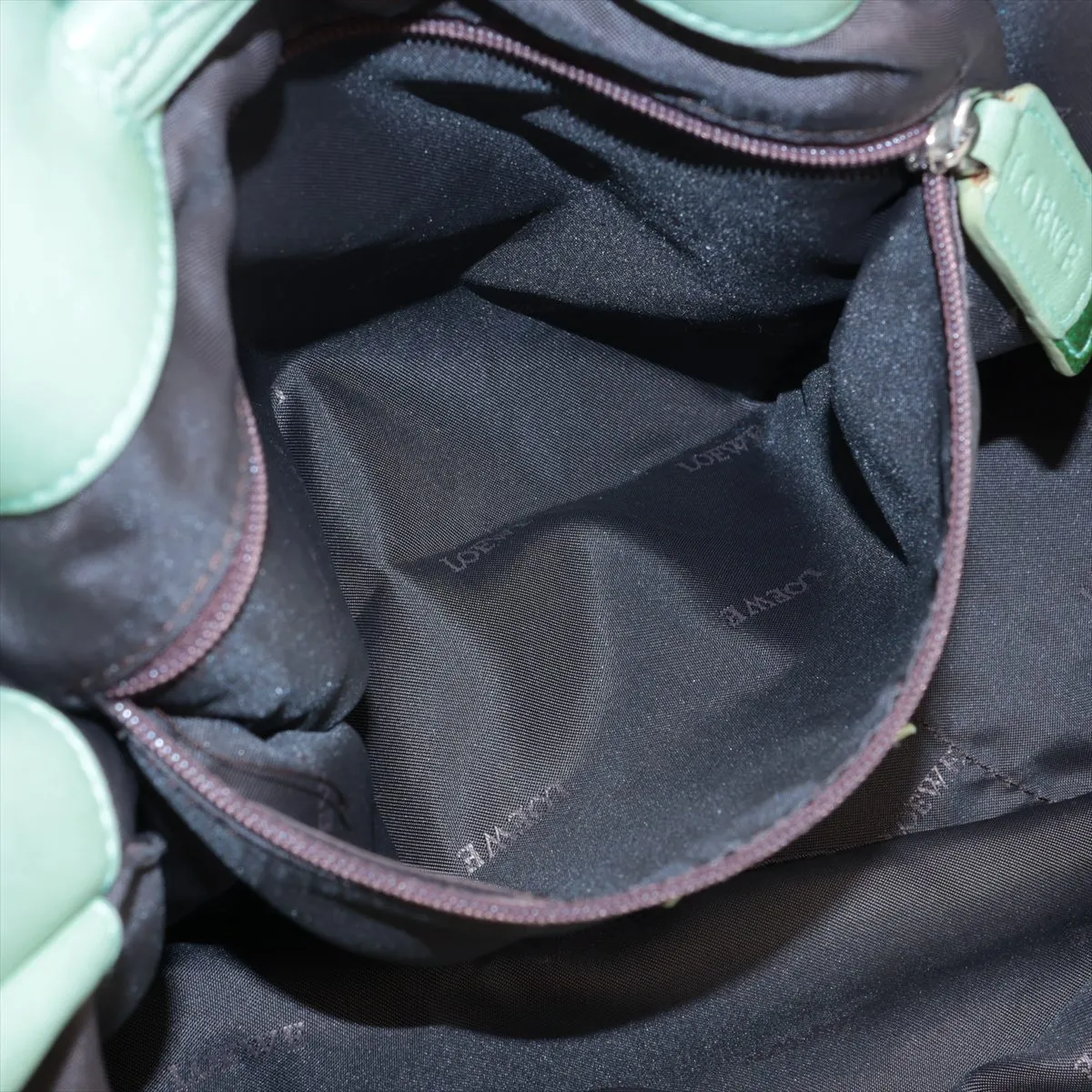 leather handbag green — view 8