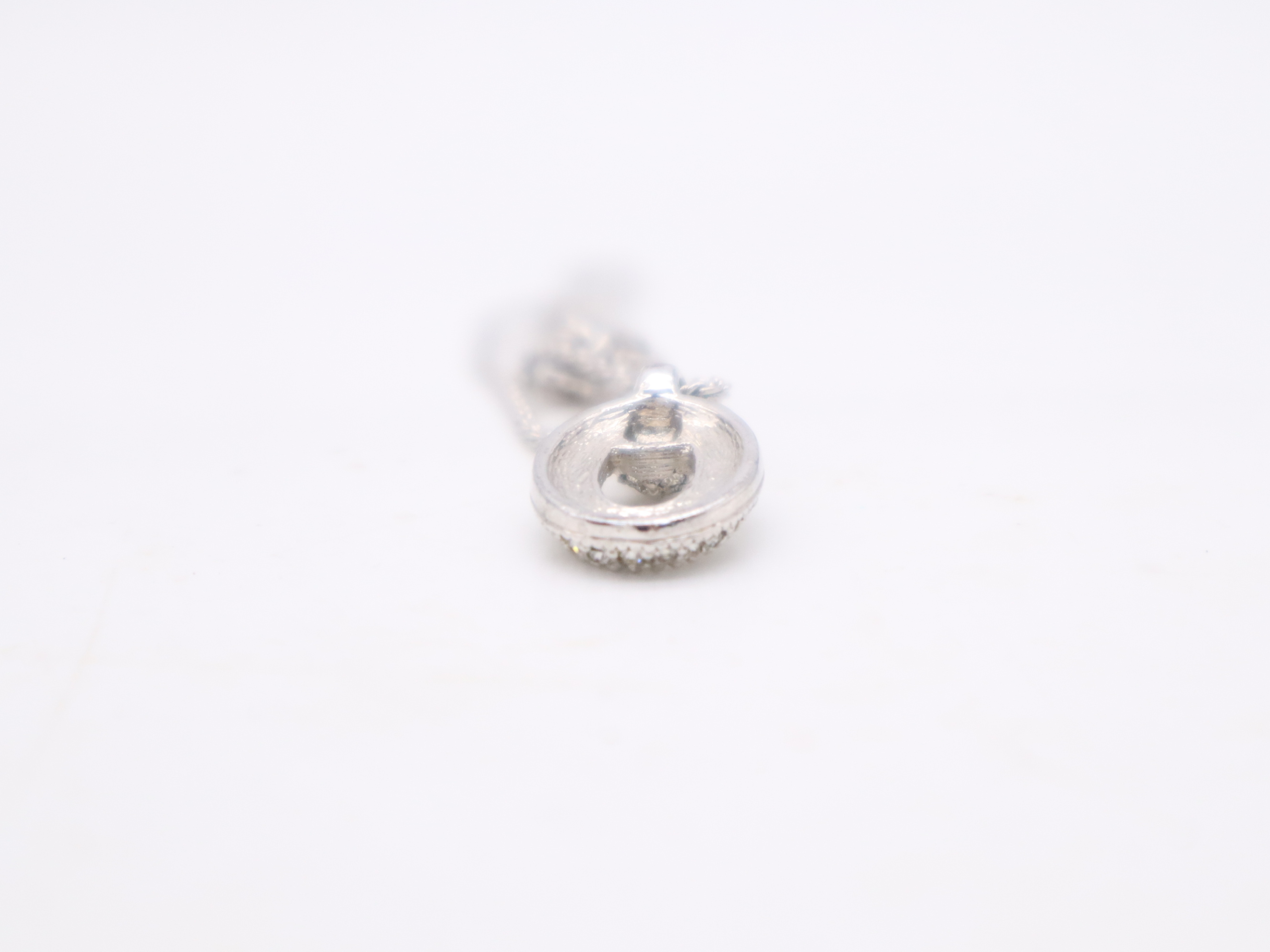 SS Oval Pave Necklace — view 4