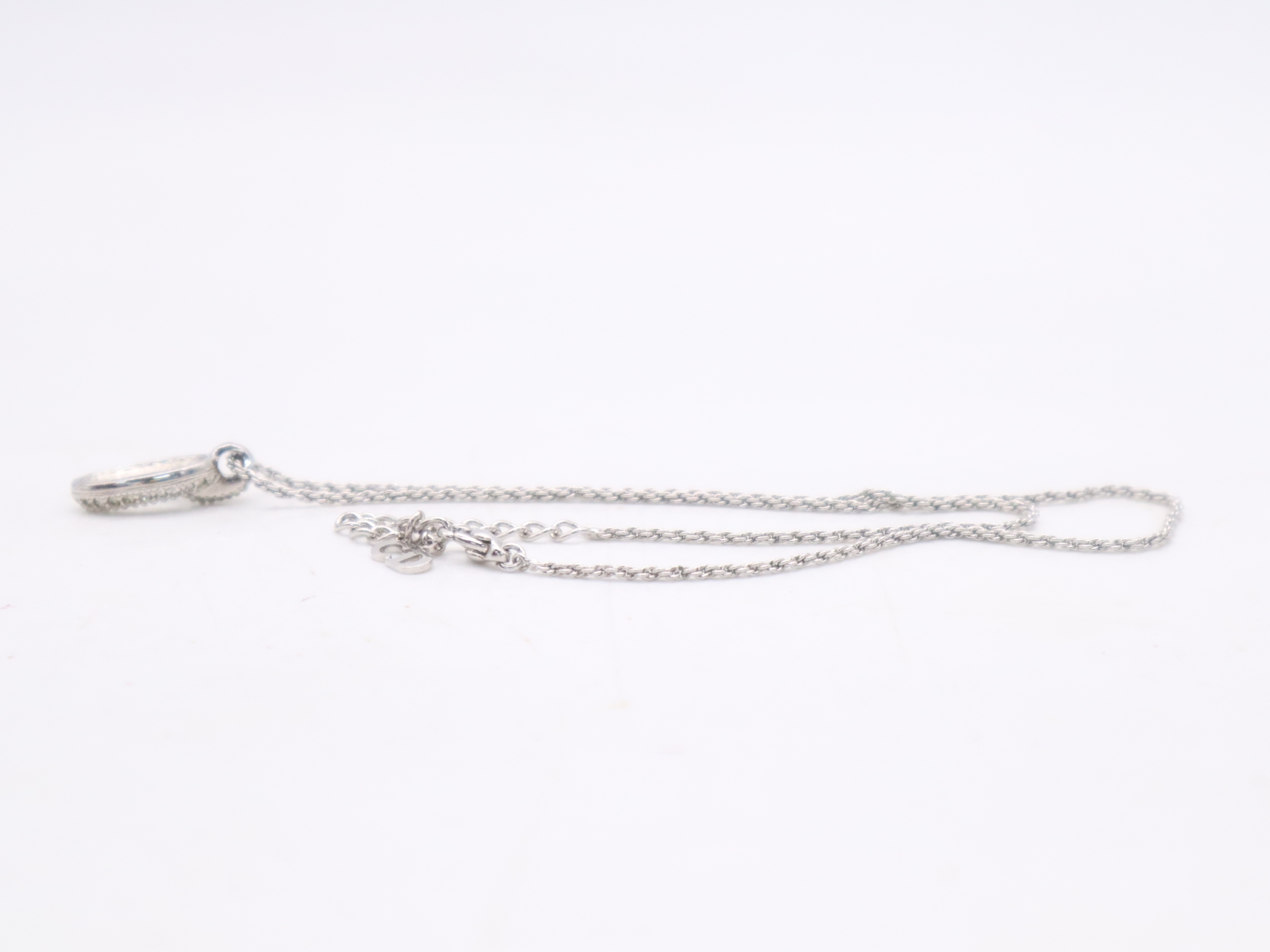 SS Oval Pave Necklace — view 5