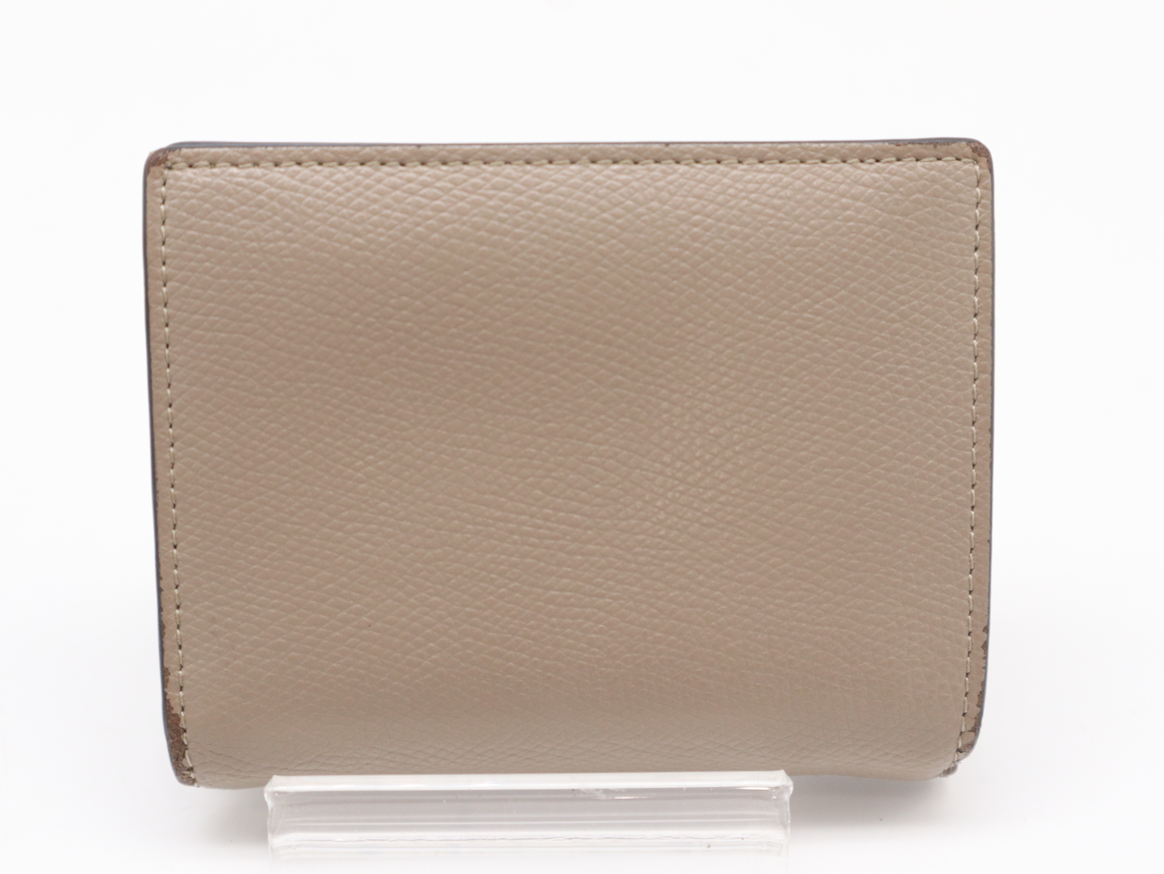 8M0387 Leather F-Is Bi-fold Wallet, Greige — view 2