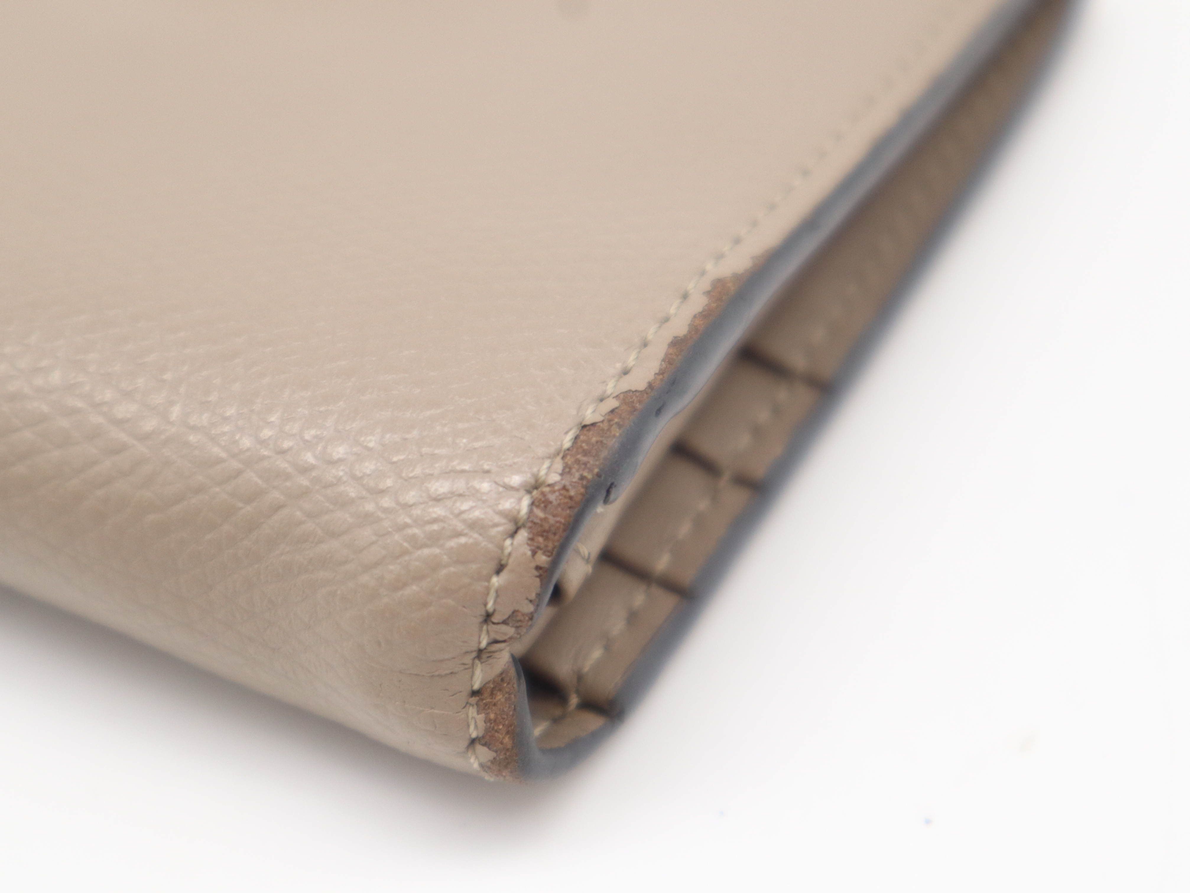 8M0387 Leather F-Is Bi-fold Wallet, Greige — view 7