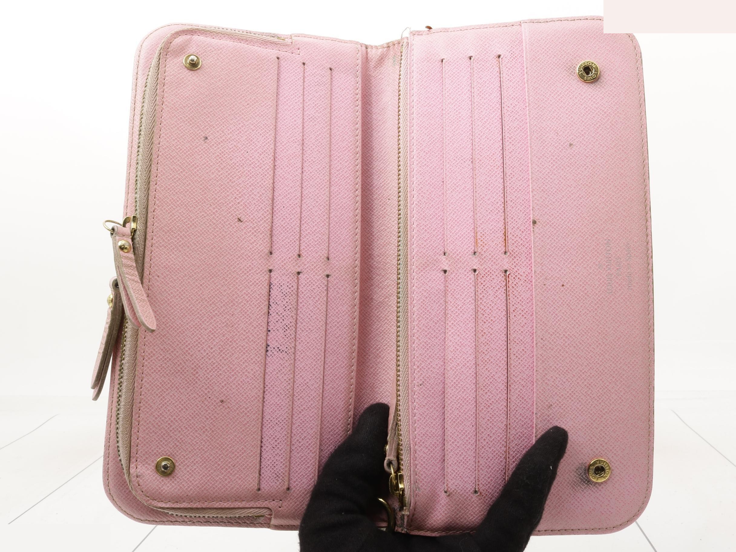 Portefeuille Insolite Blanc Round Zipper Bi-fold Long Wallet — view 4