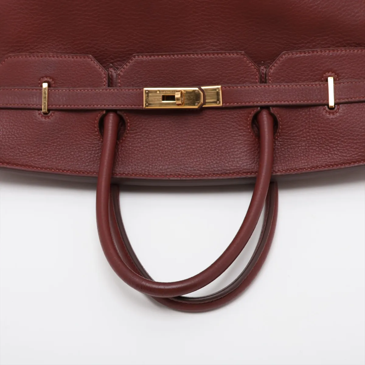 [Individually packaged] Hermes Birkin 40 Letournée, Taurillon Clemence leather, brown, gold hardware, faint engraving. — view 5