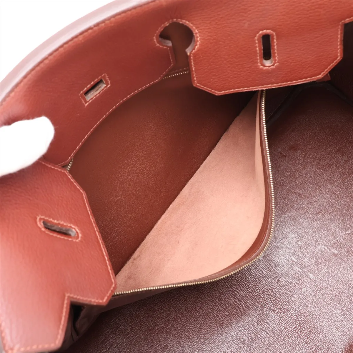 [Individually packaged] Hermes Birkin 40 Letournée, Taurillon Clemence leather, brown, gold hardware, faint engraving. — view 9