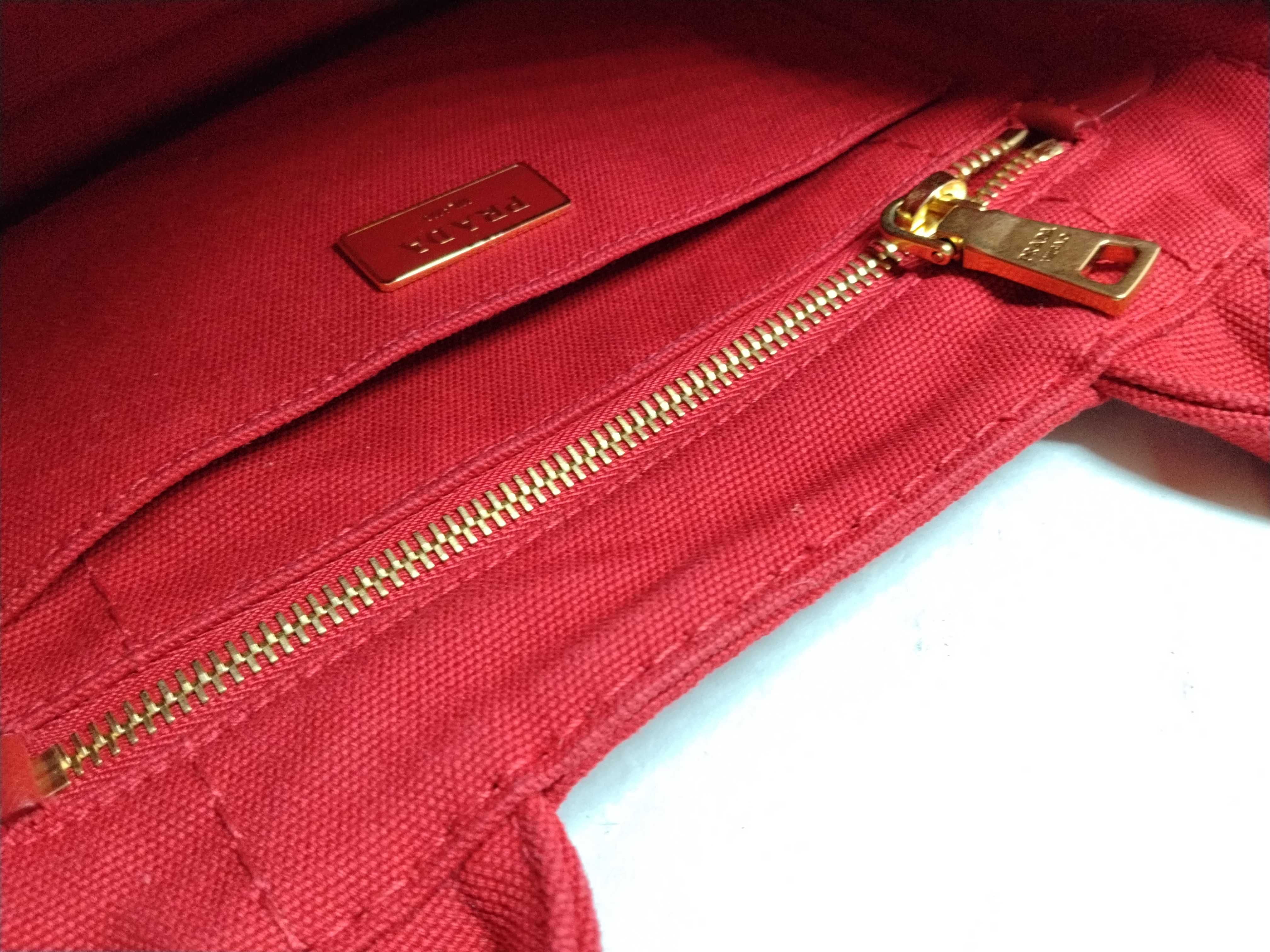Mini Canapa Denim Red Tote Bag — view 11