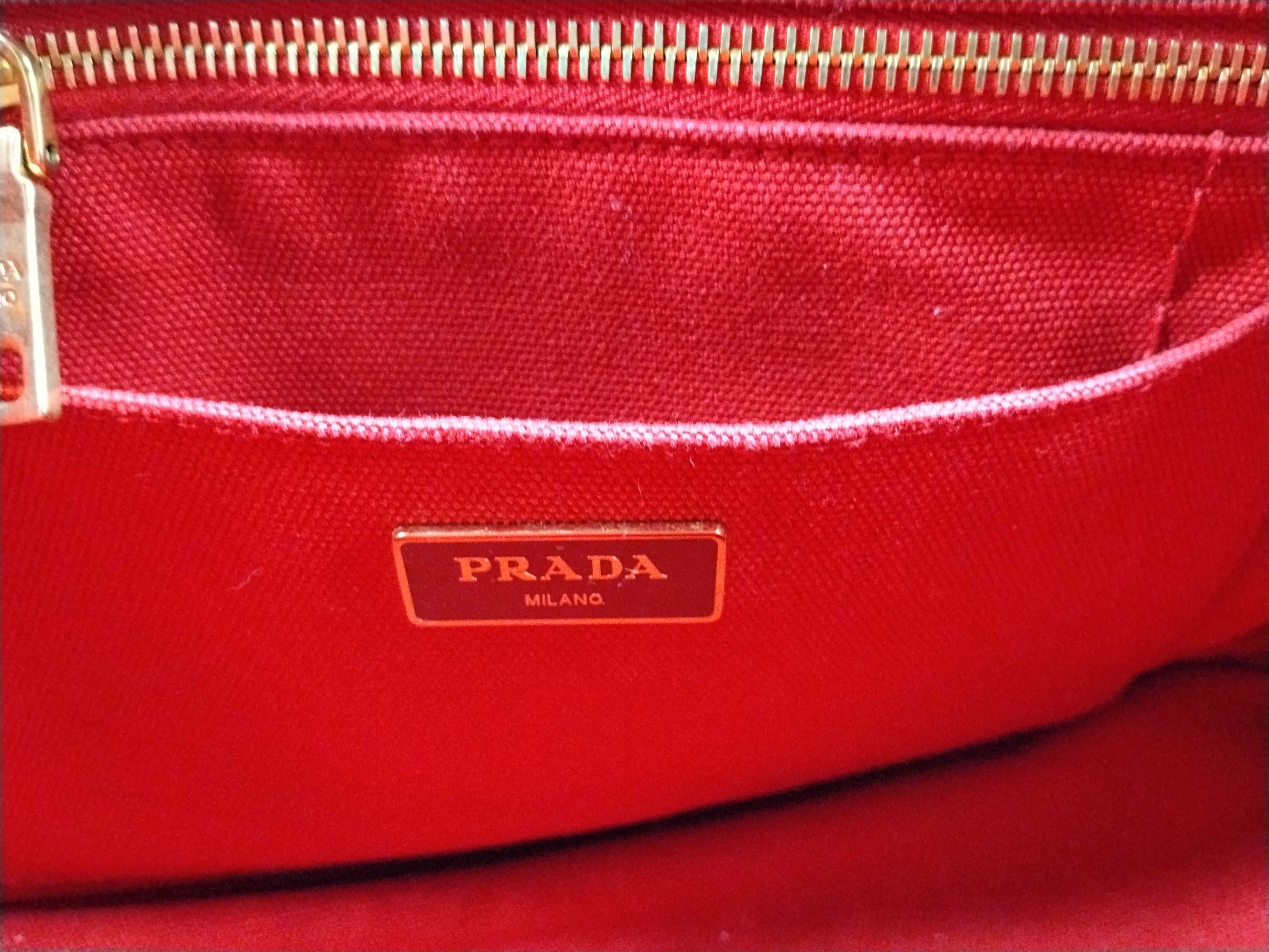 Mini Canapa Denim Red Tote Bag — view 13
