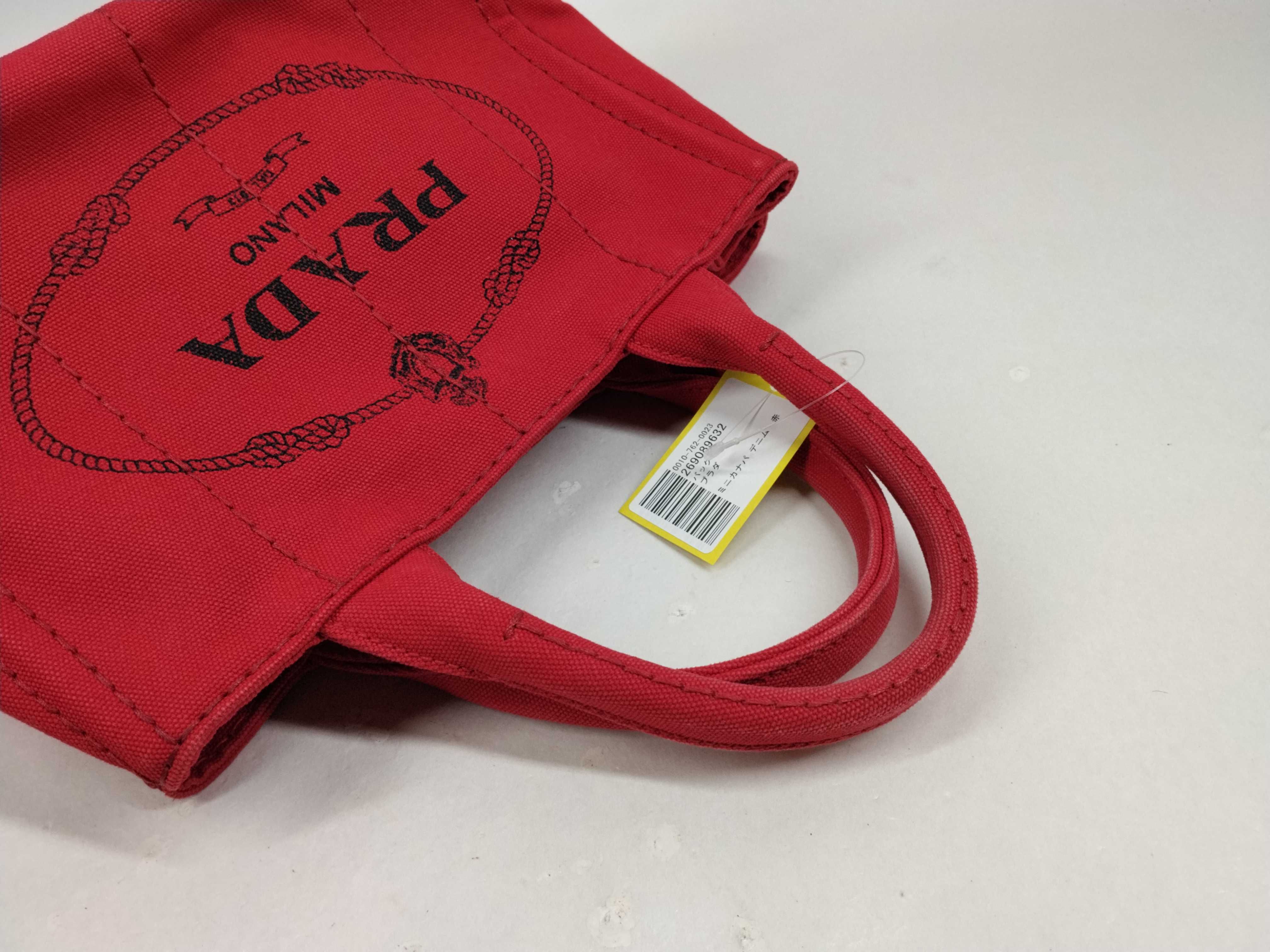 Mini Canapa Denim Red Tote Bag — view 4