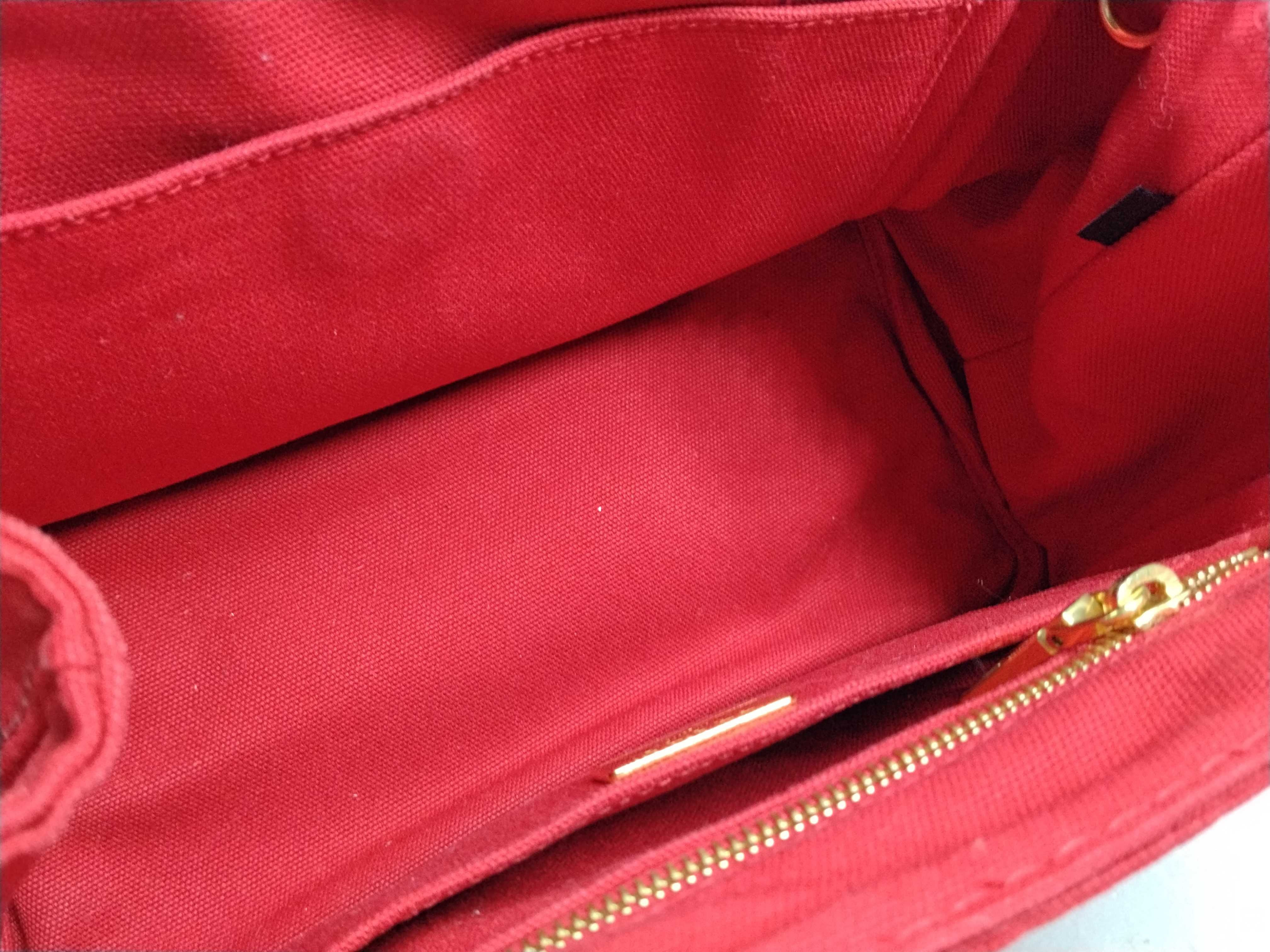 Mini Canapa Denim Red Tote Bag — view 8