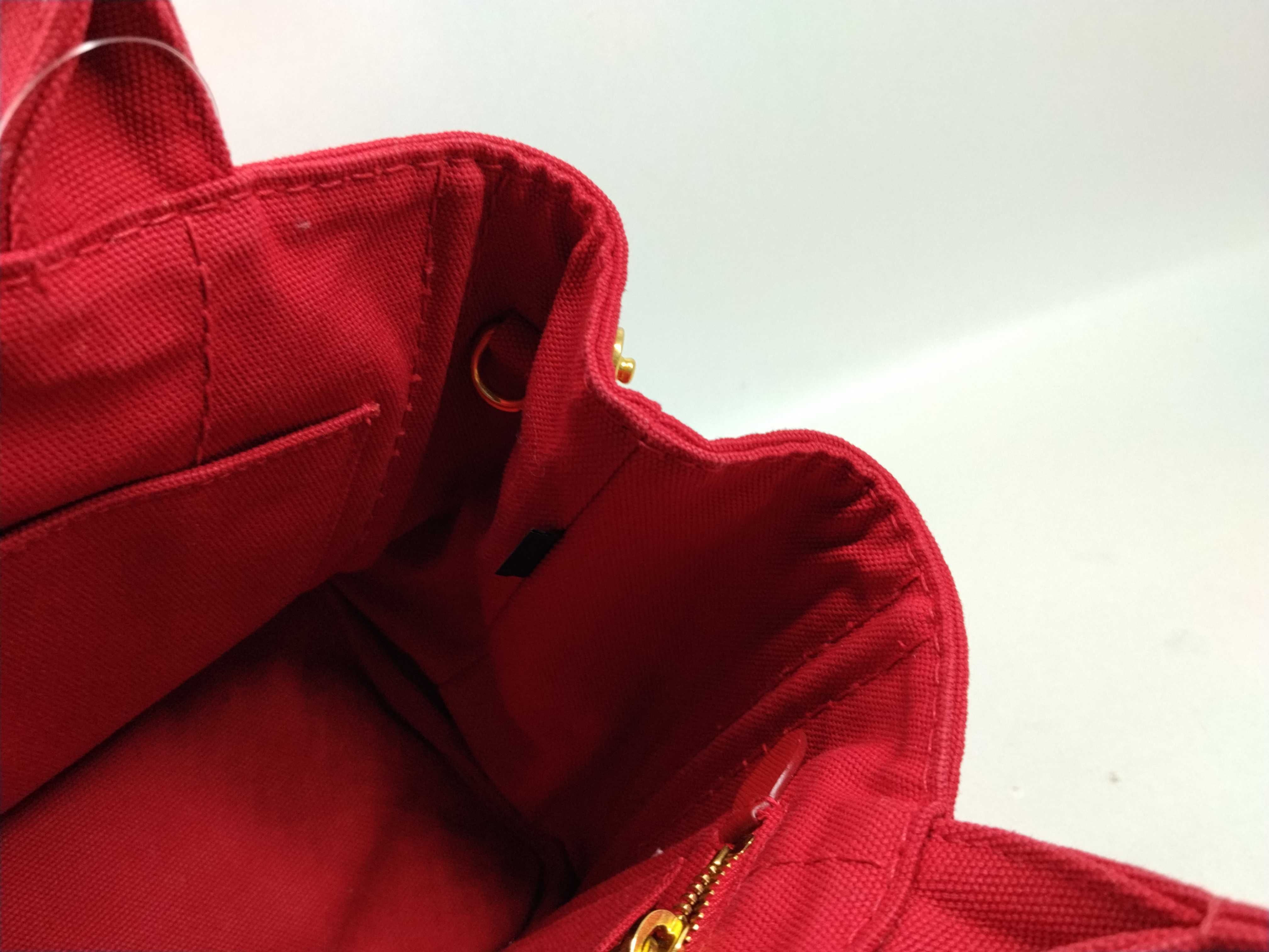 Mini Canapa Denim Red Tote Bag — view 9