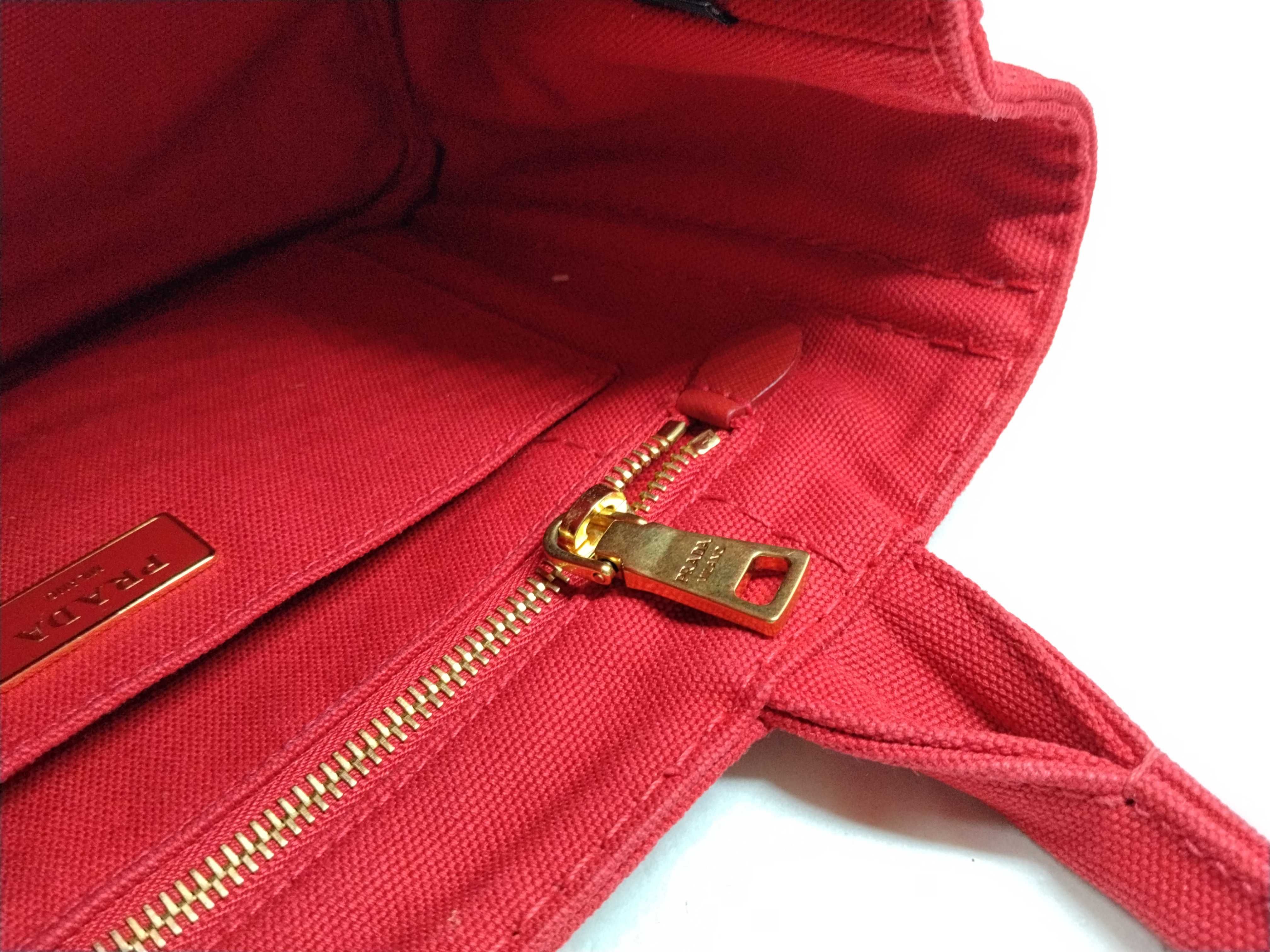 Mini Canapa Denim Red Tote Bag — view 10
