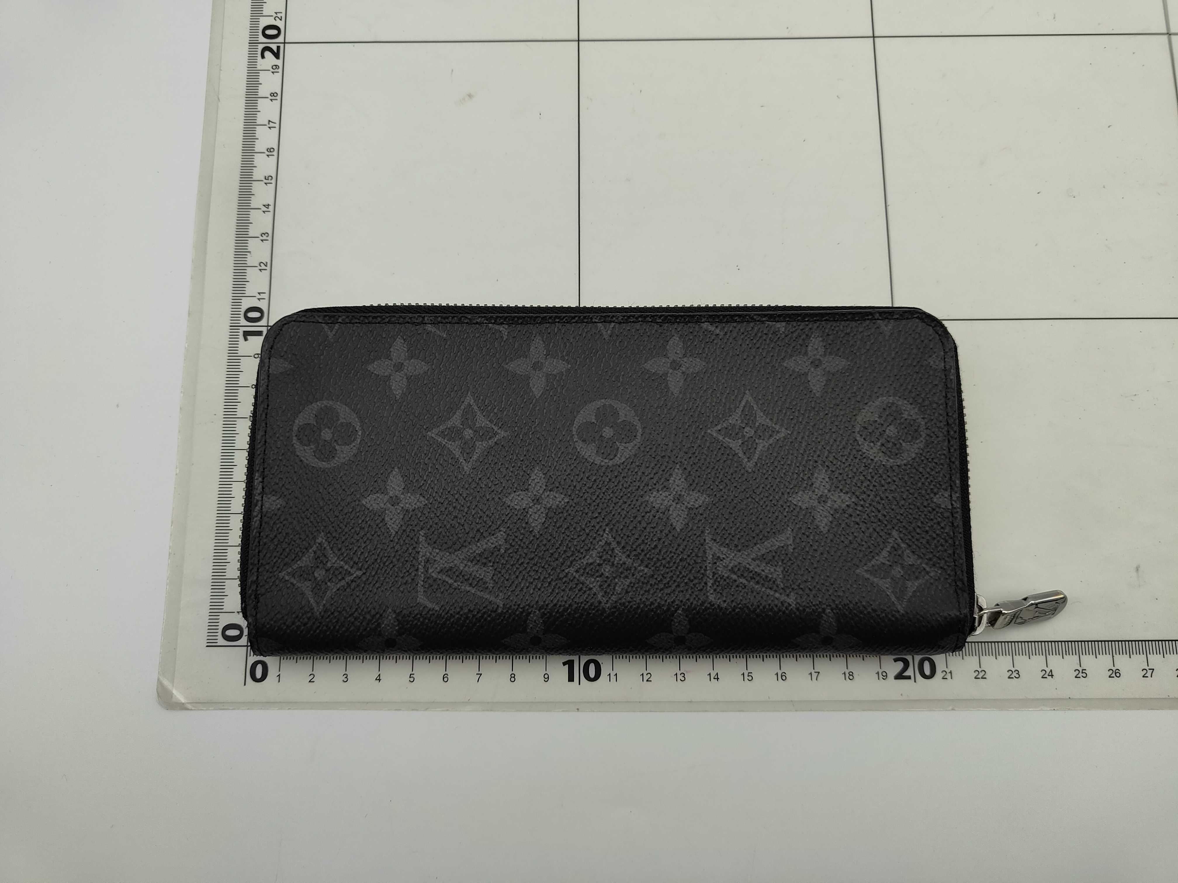 Damier Graphite Zippy Wallet Vertical with initial engraving — view 2