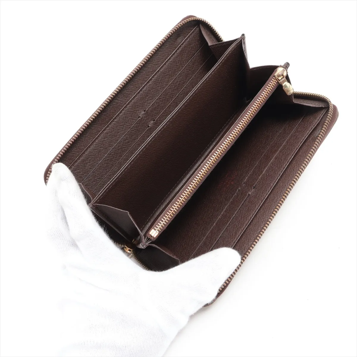 Damier Zippy Wallet N60015 CA0049 Brown Round Zip Wallet — view 3