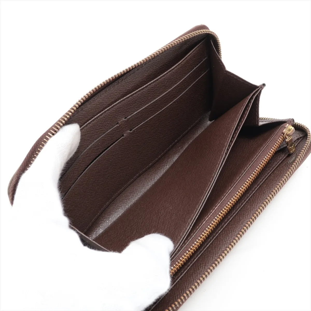 Damier Zippy Wallet N60015 CA0049 Brown Round Zip Wallet — view 5