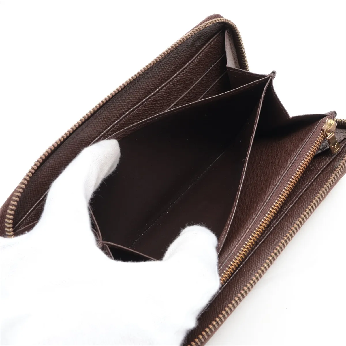 Damier Zippy Wallet N60015 CA0049 Brown Round Zip Wallet — view 6