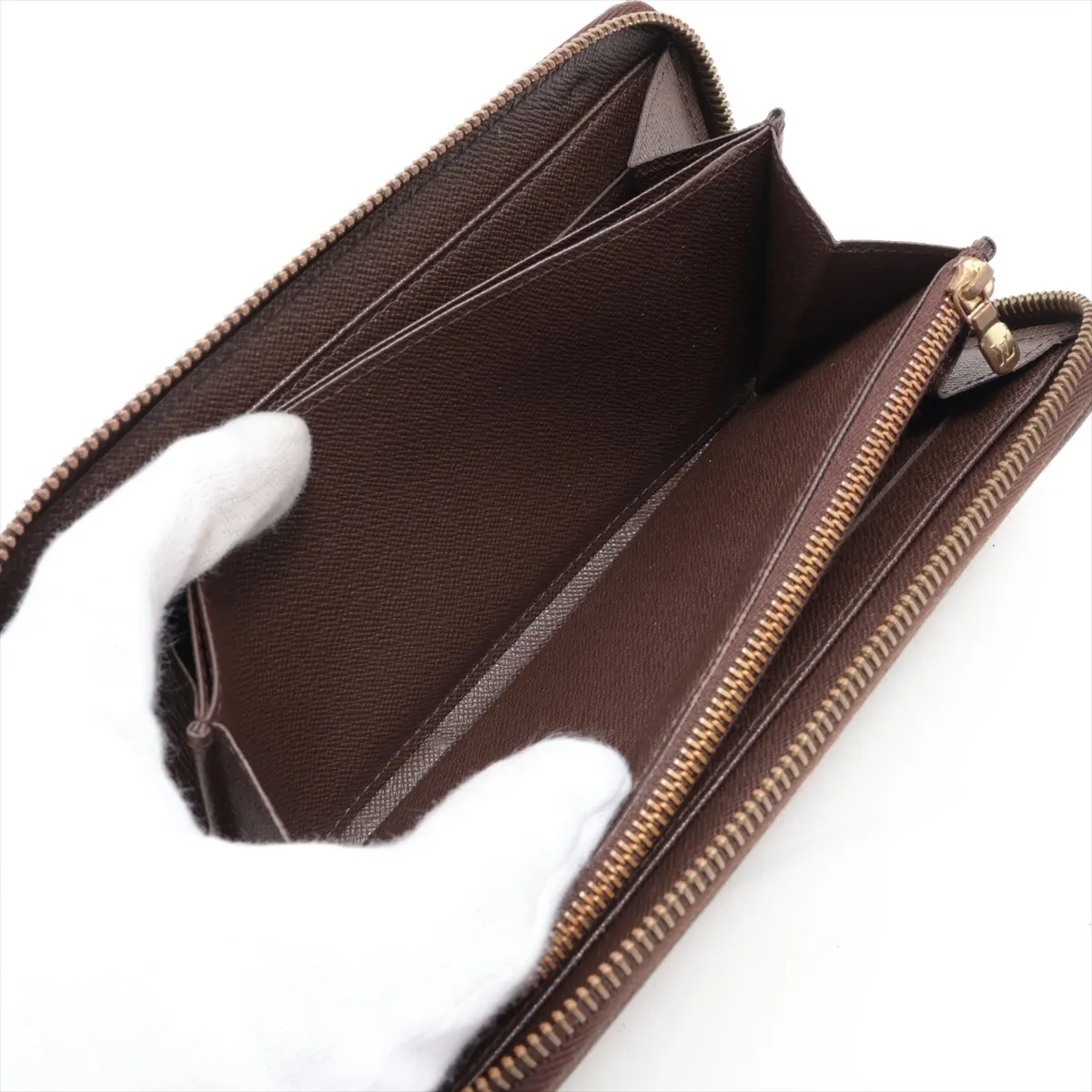 Damier Zippy Wallet N60015 CA0049 Brown Round Zip Wallet — view 7