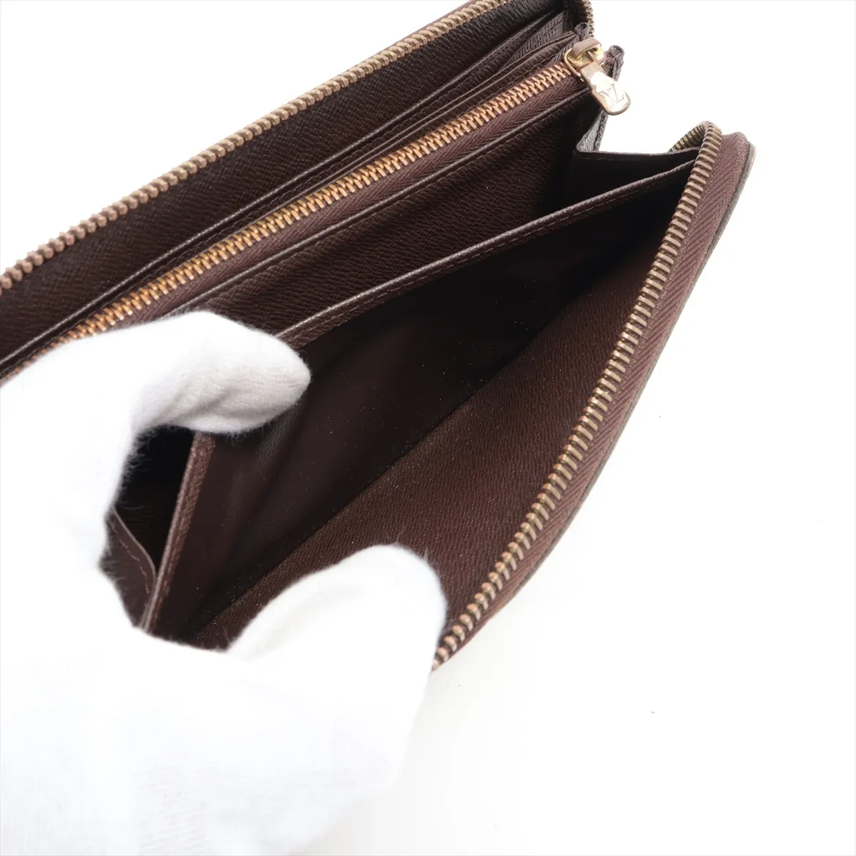 Damier Zippy Wallet N60015 CA0049 Brown Round Zip Wallet — view 9