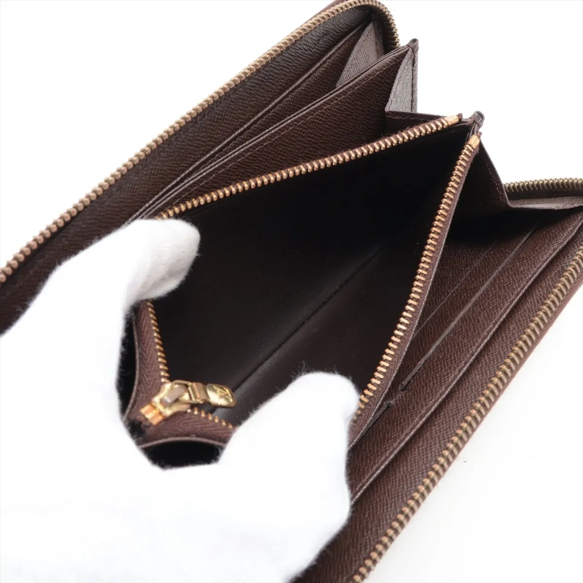 Damier Zippy Wallet N60015 CA0049 Brown Round Zip Wallet — view 10