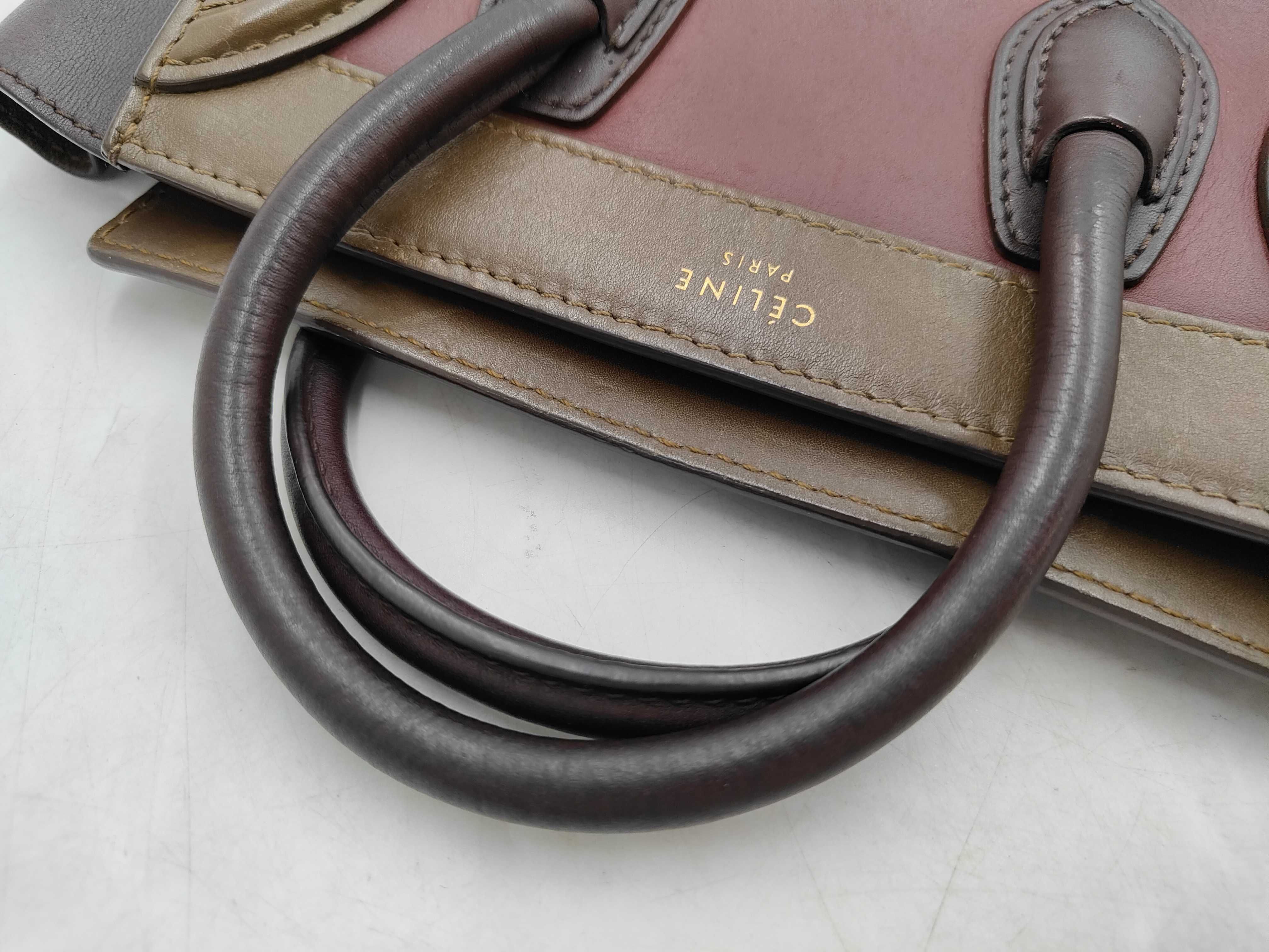 Luggage Nano Shopper Black x Wine Red x Brown W-ZP-0172 Handbag — view 3