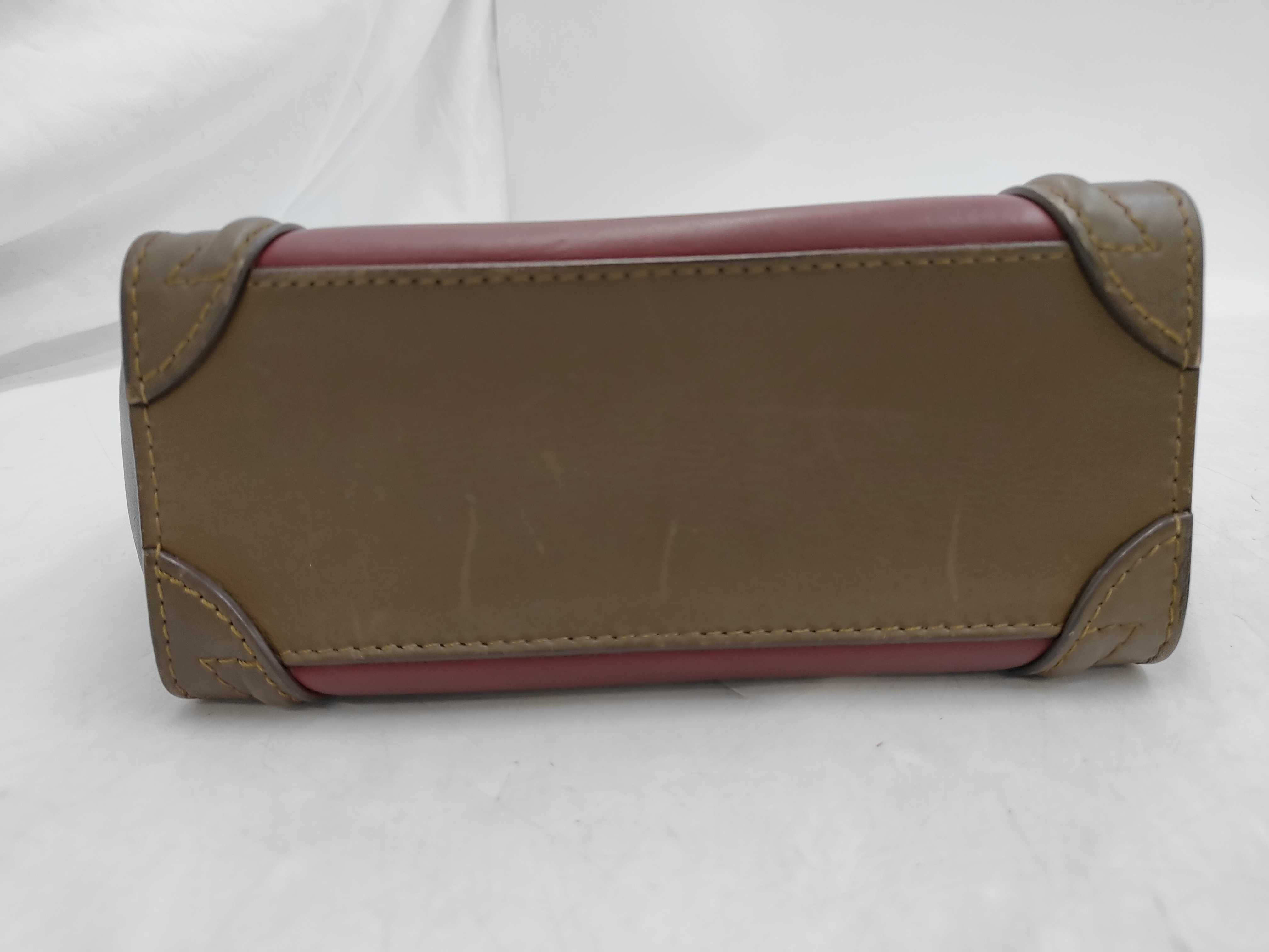 Luggage Nano Shopper Black x Wine Red x Brown W-ZP-0172 Handbag — view 8