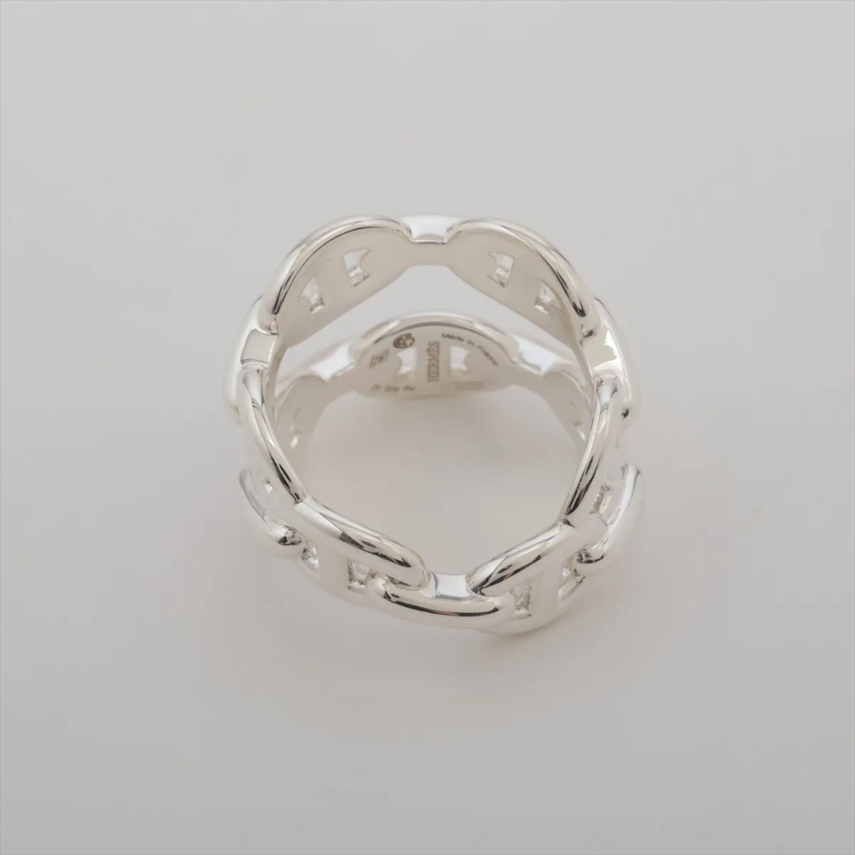 Chaine d'Ancre Enchainée Double 2025 Ring, Size 52, 925 Sterling Silver, 7.9g, 25AG483701, some wear and tarnishing. — view 2